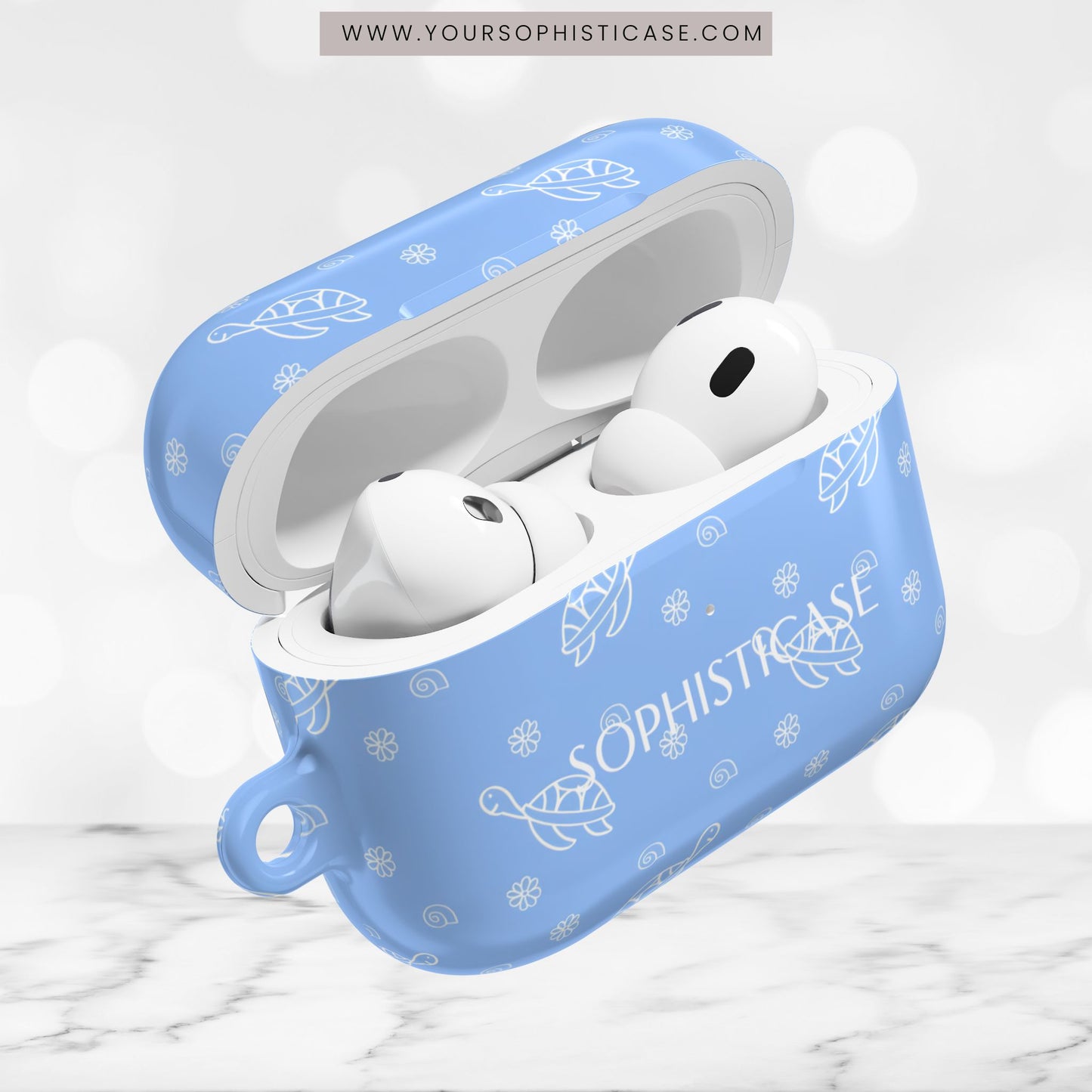 AirPod Cases - Turtle Island in Blue