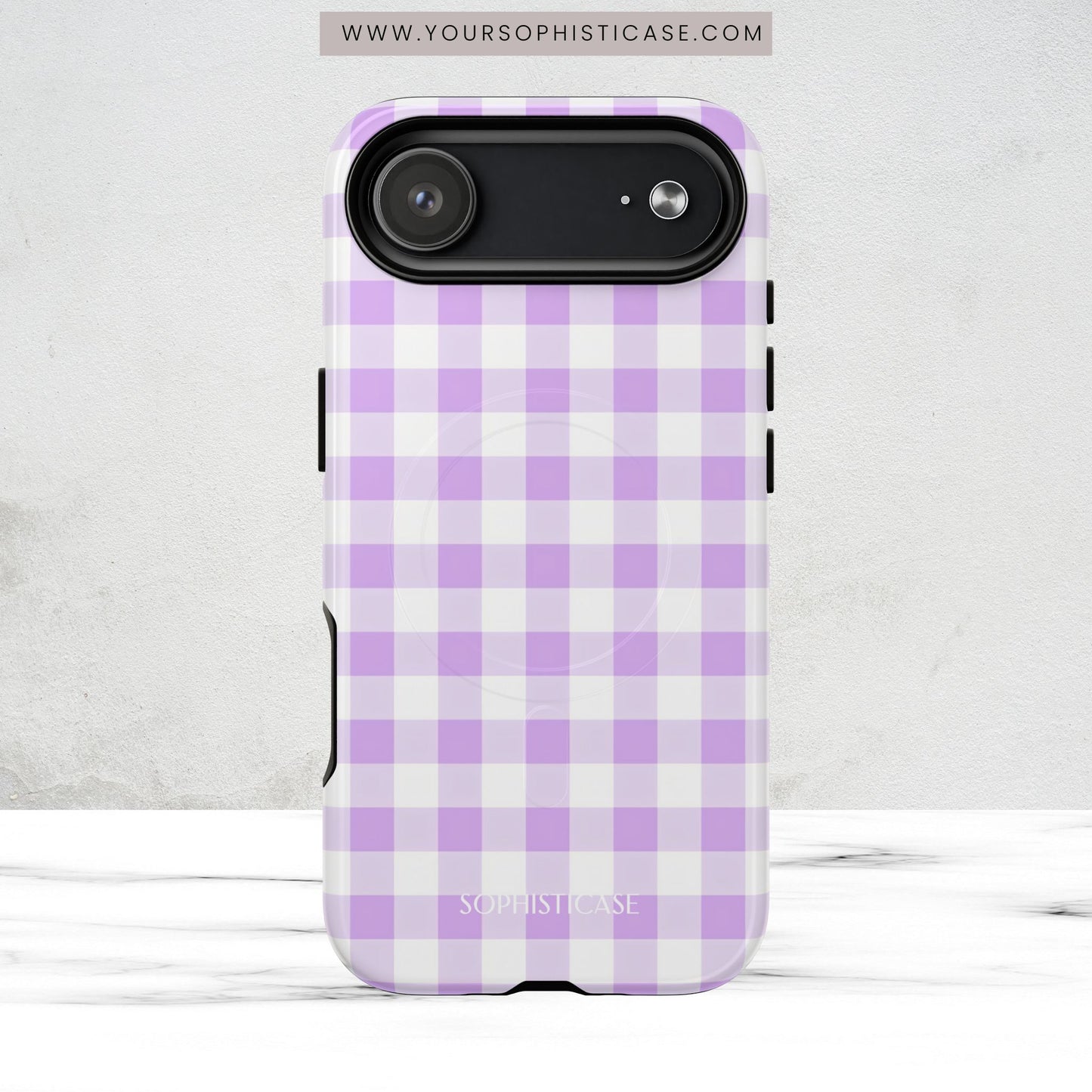 Gingham in Purple - Magsafe Case