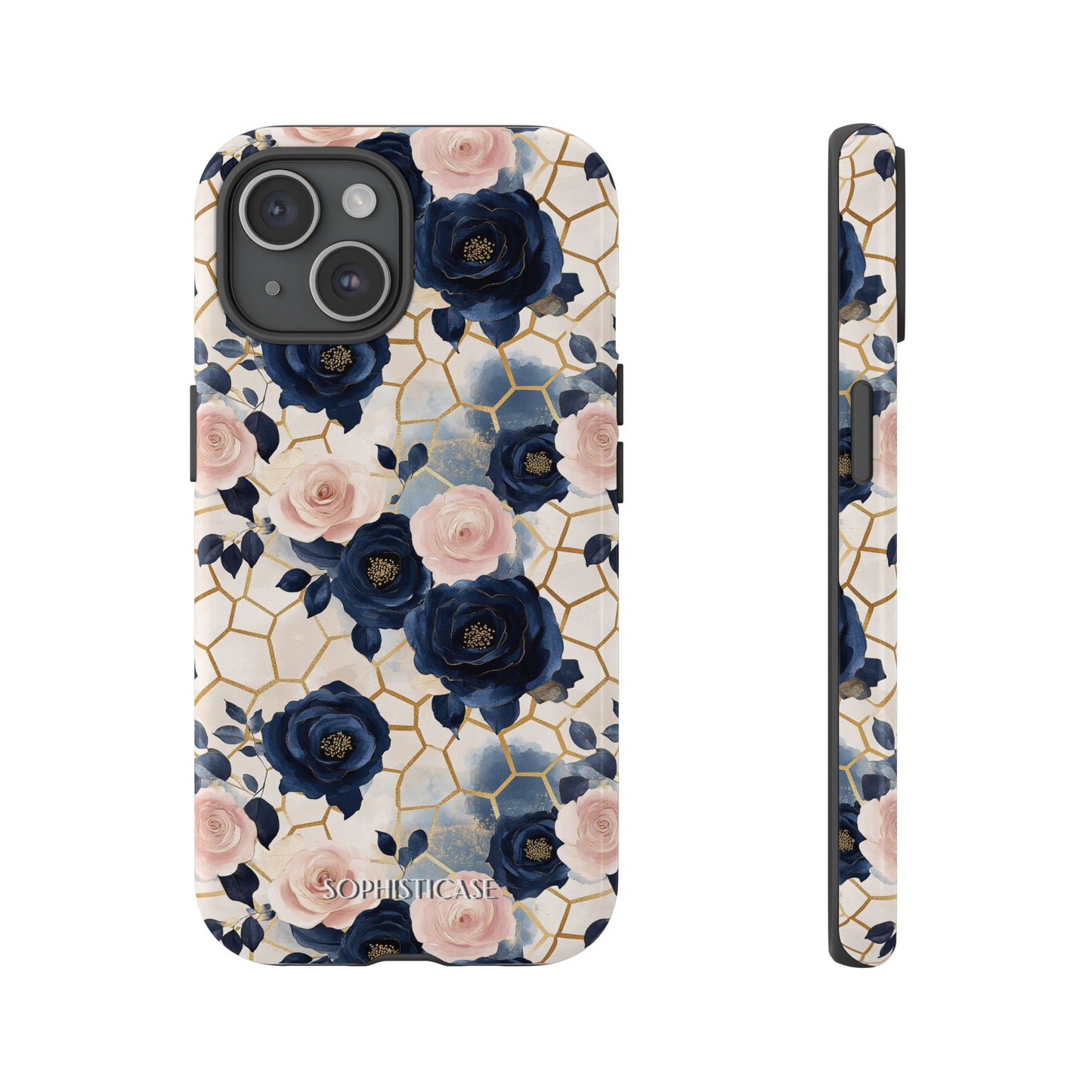 Royal Floral in Navy Hive - Tough Phone Case