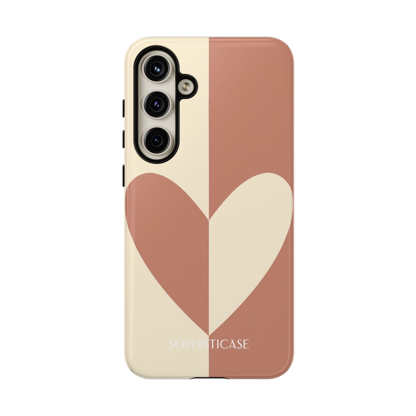 Be Mine in Brown and Cream - Drop Proof Phone Case for Samsung Galaxy - Sophisticase