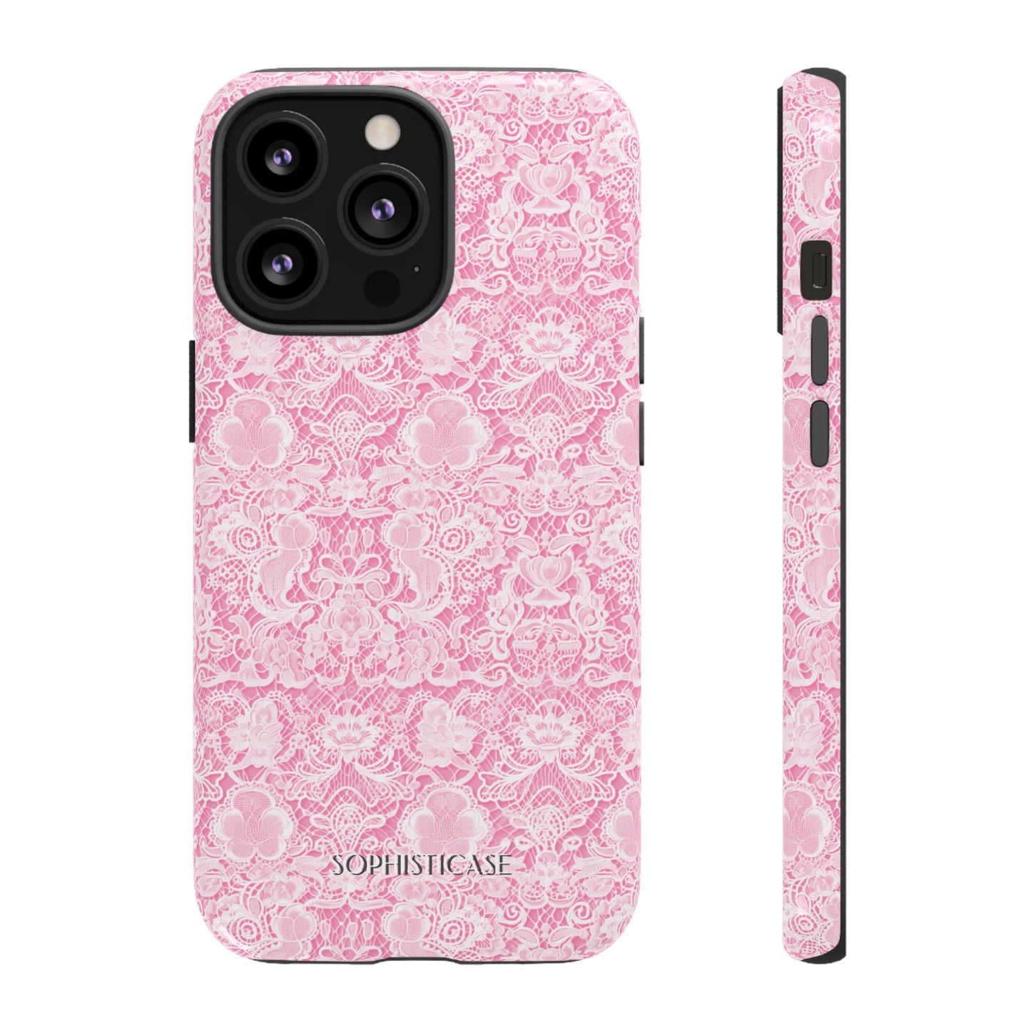 Luxe Lace in Pink - iPhone Case