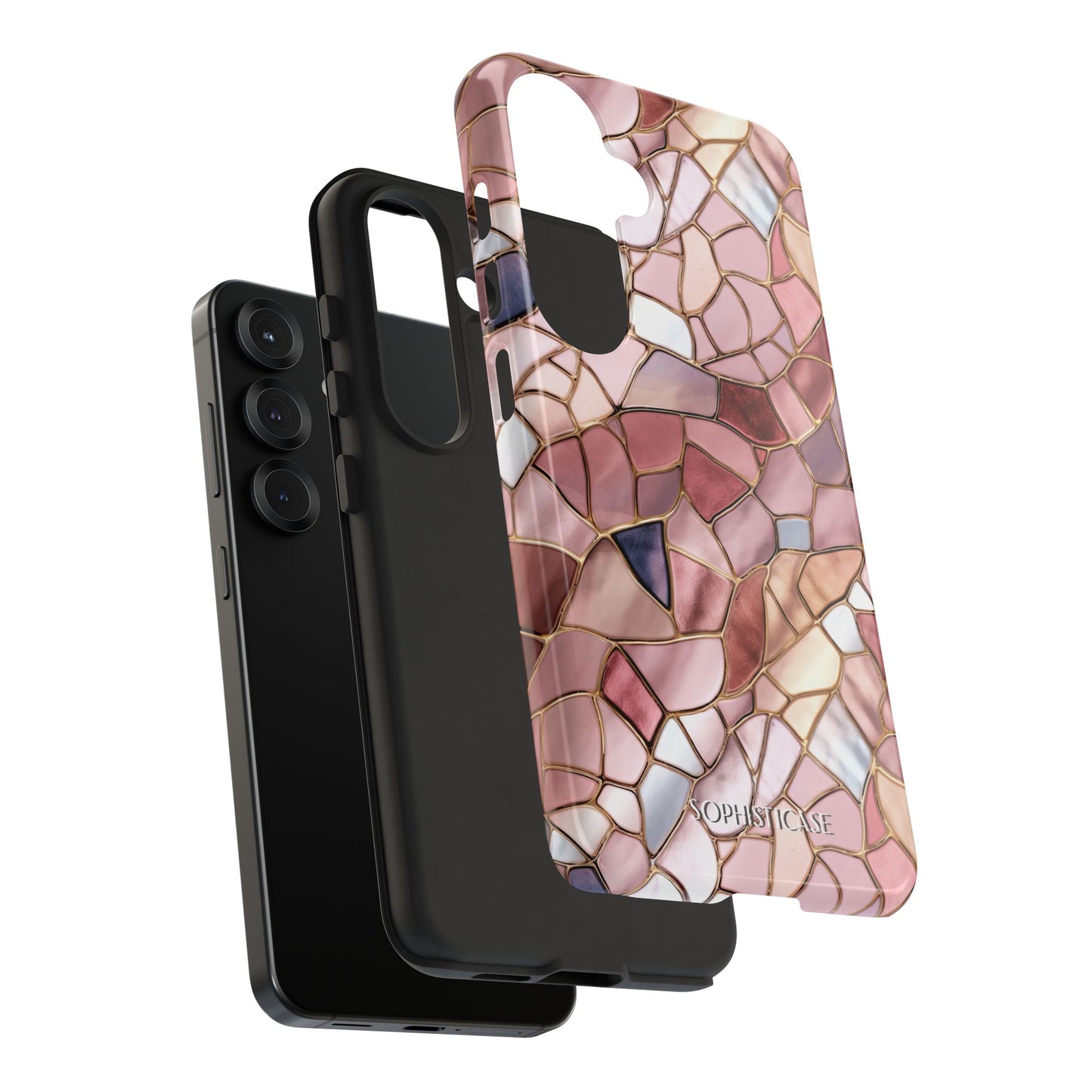 Rose' Runway in Pink Mosaic - Tough Phone Case