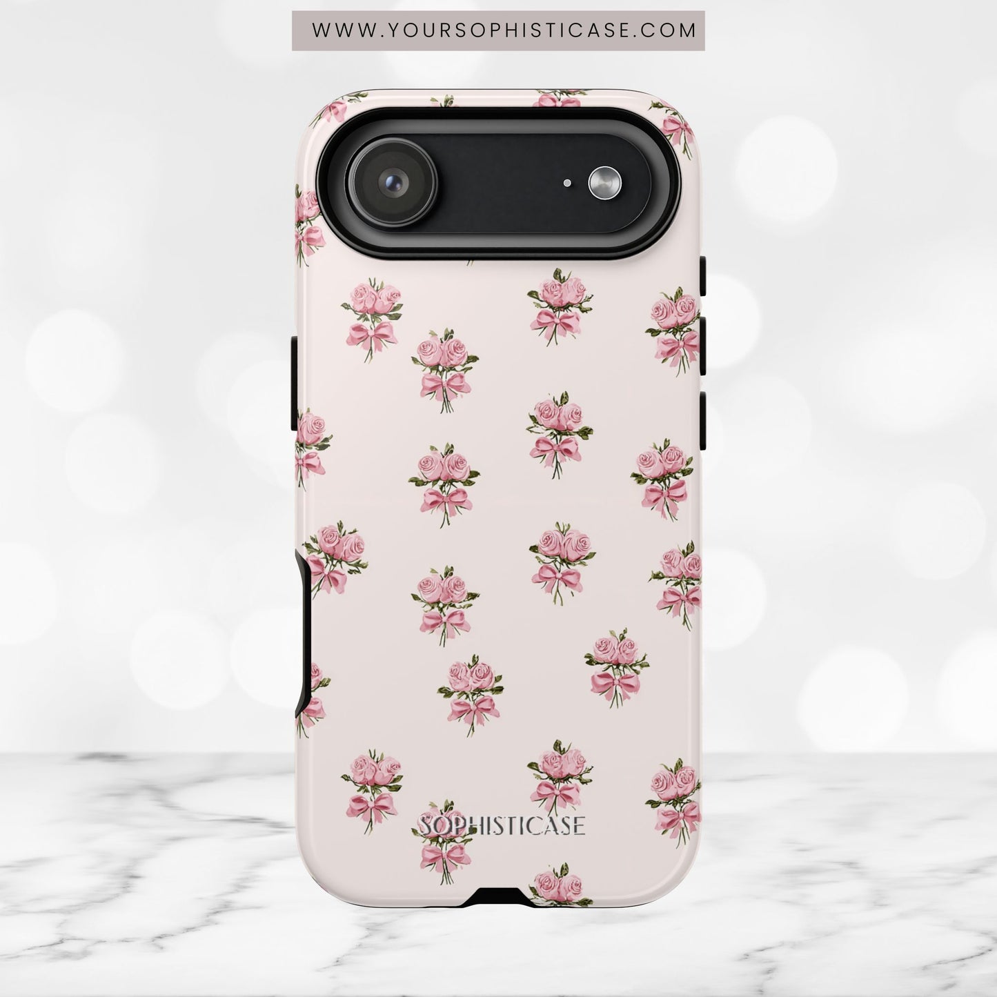 The Sweetest Thing in Coquette Rose Bouquet - iPhone Case