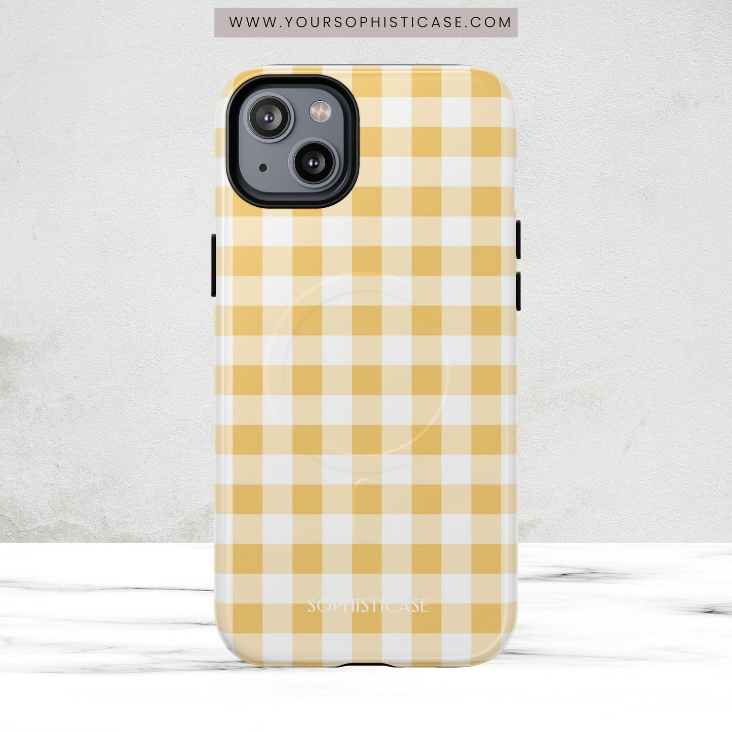 Gingham in Yellow - Magsafe Case