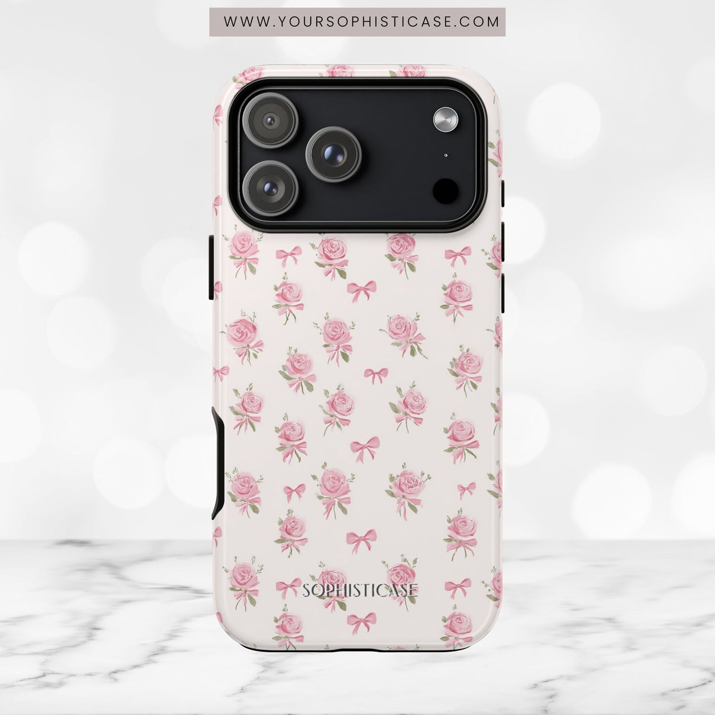 The Sweetest Thing in Coquette Roses and Bows - iPhone Case
