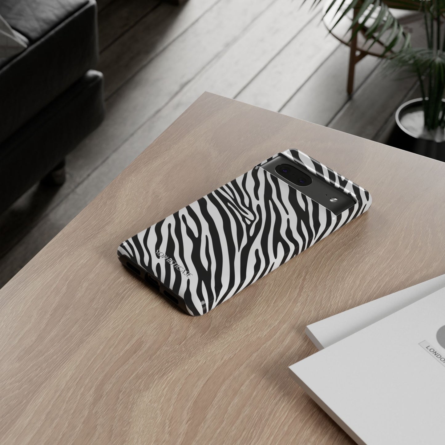 Dark Thoughts in Urban Zebra - Tough Phone Case