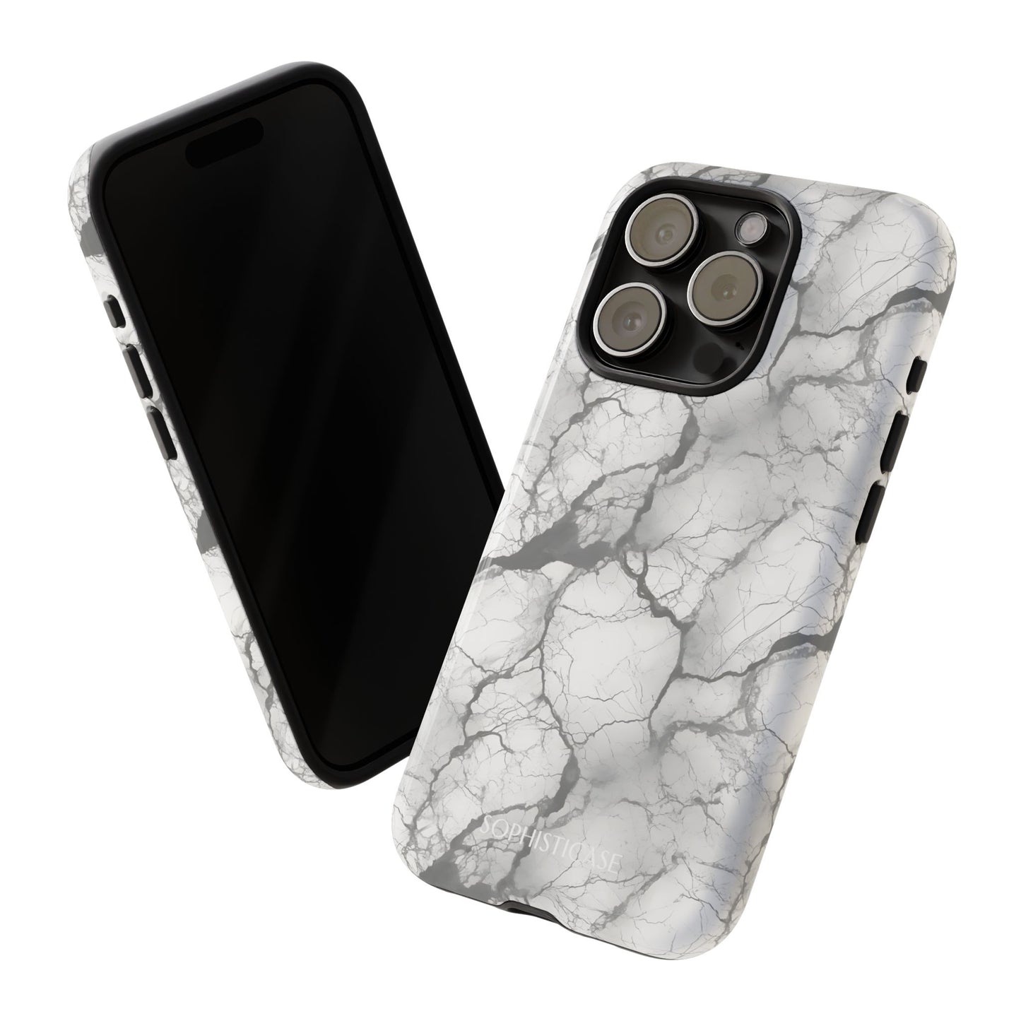 Marble Opulence in Charcoal Grey - iPhone Case