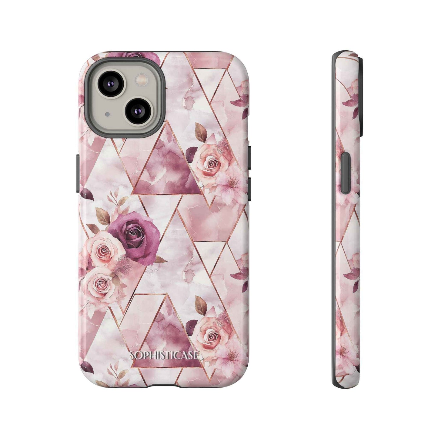 Royal Floral in Plum Chevron - Tough Phone Case