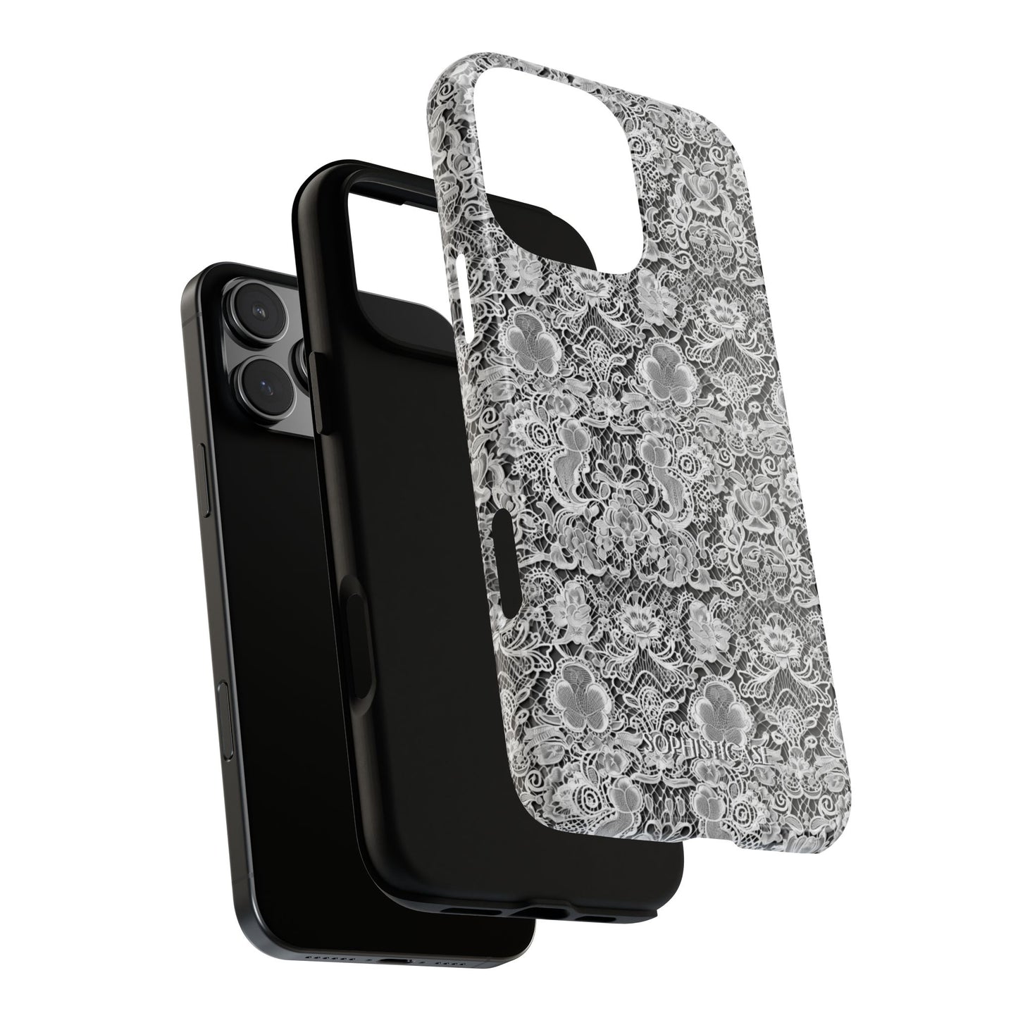 Luxe Lace in Black - iPhone Case