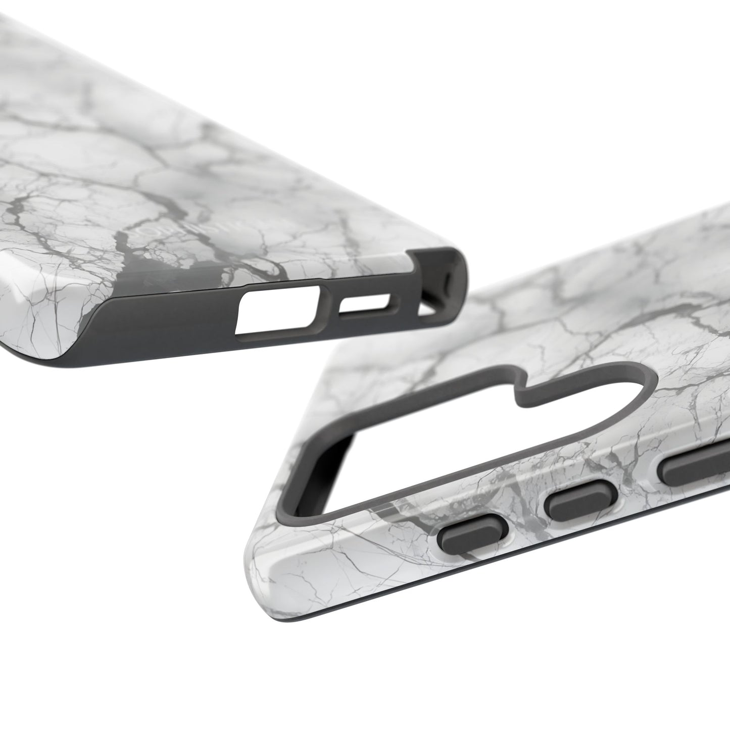 Marble Opulence in Charcoal Grey - Tough Phone Case