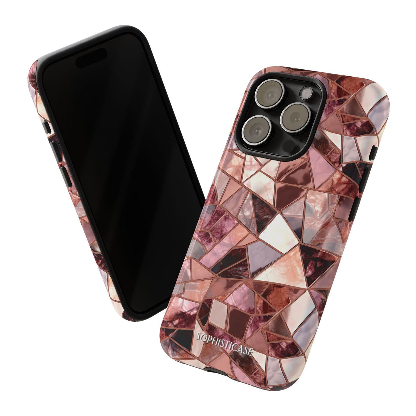 Rose' Runway in Merlot Mosaic - Tough Phone Case