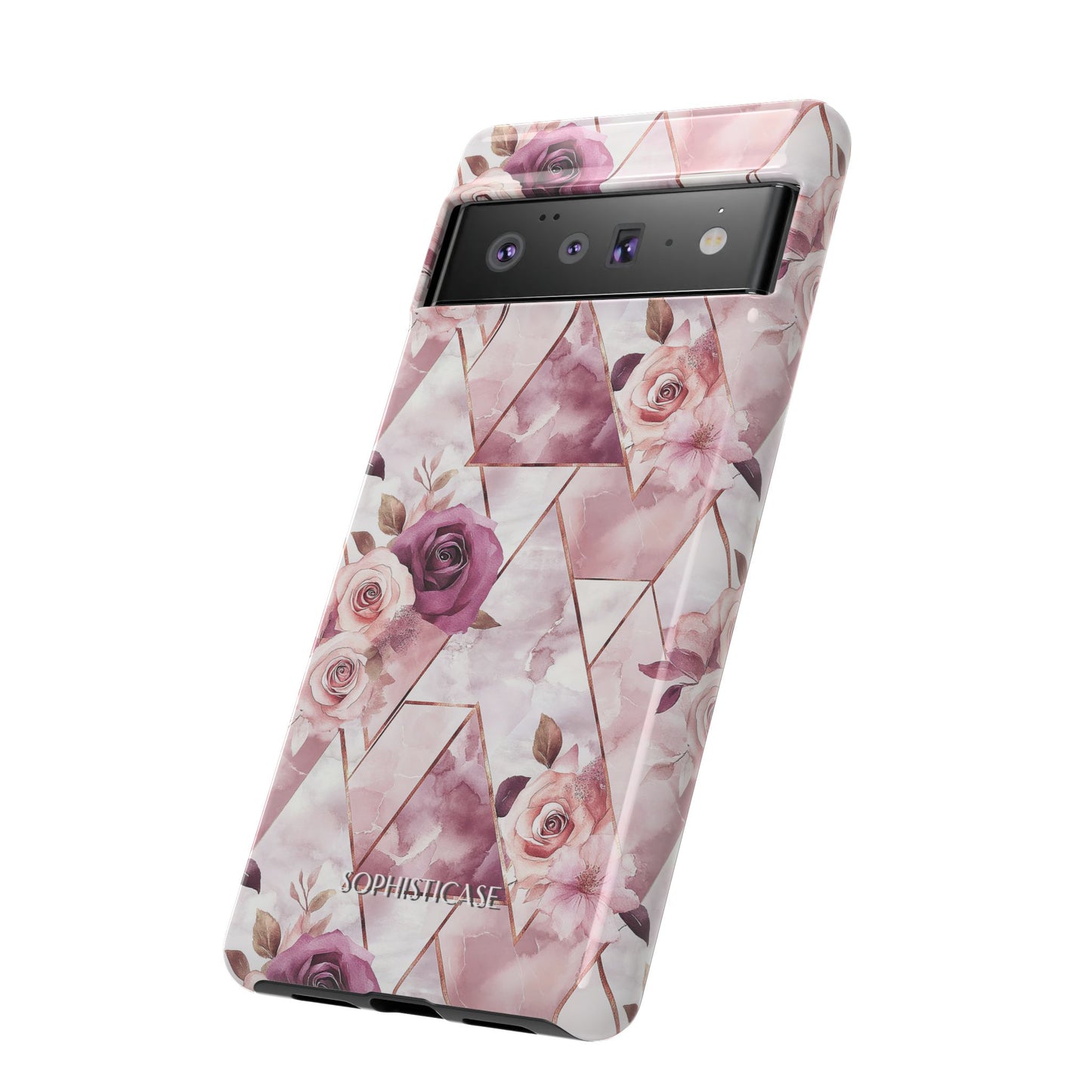 Royal Floral in Plum Chevron - Tough Phone Case