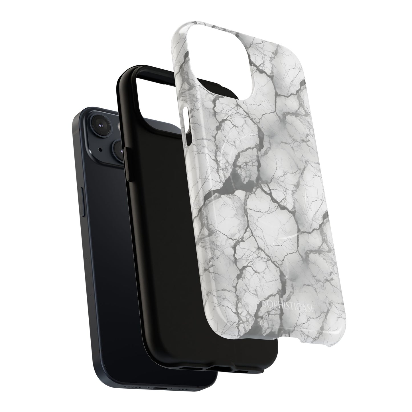 Marble Opulence in Charcoal Grey - Magsafe Case