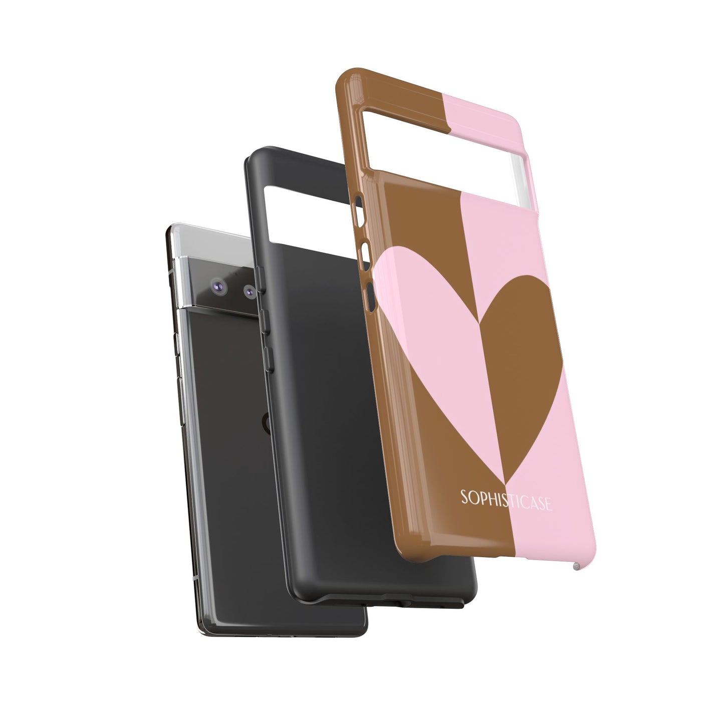 Be Mine in Pink and Brown - Tough Phone Case for Google Pixel - Sophisticase