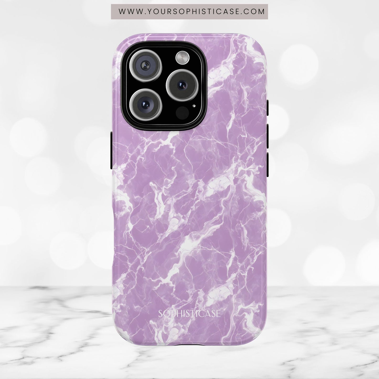 Marble Crush in Purple - iPhone Case