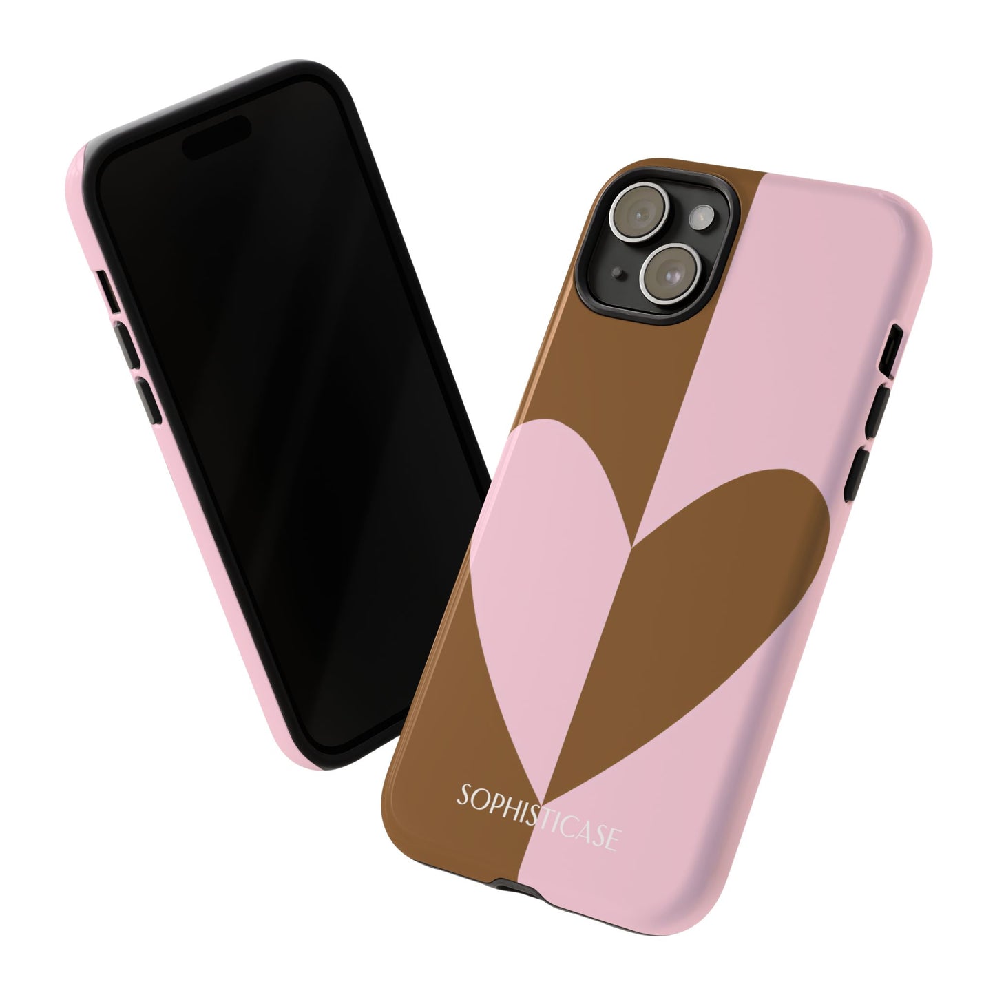 Be Mine in Pink and Brown - iPhone Case