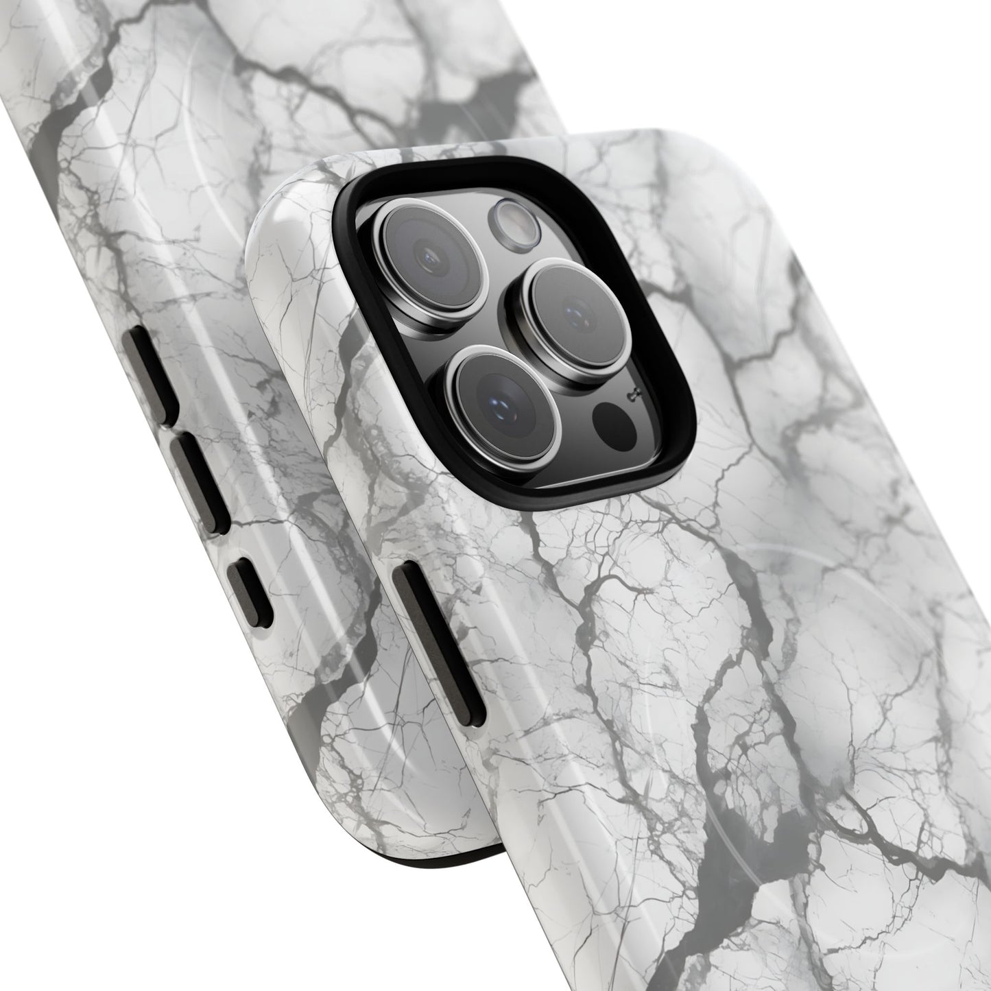 Marble Opulence in Charcoal Grey - Magsafe Case