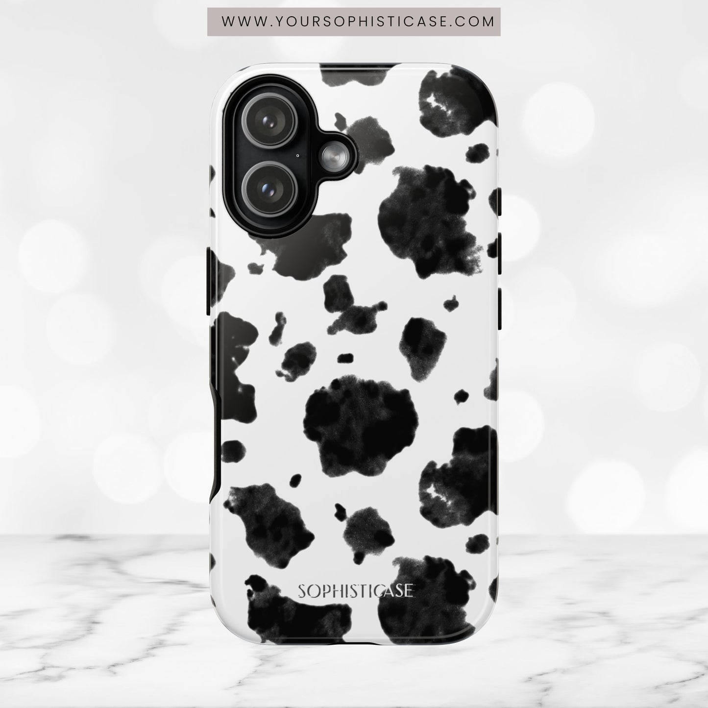 Holy Cow in Black - iPhone Case