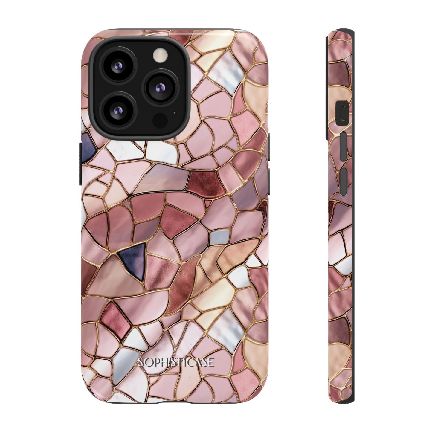 Rose' Runway in Pink Mosaic - Tough Phone Case