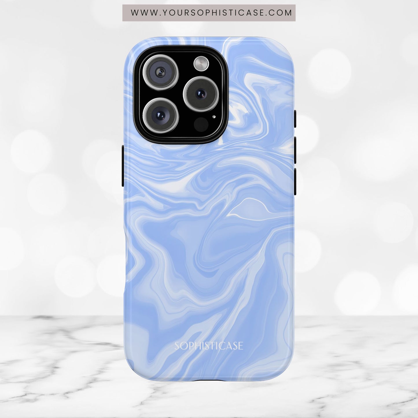 Liquid Dreams in Smoke Blue - iPhone Case