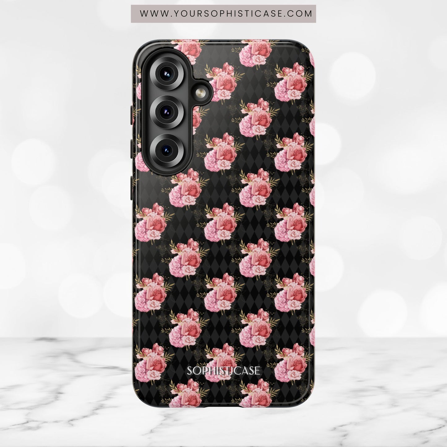 Rose Diamond Romance in Vivienne - Tough Phone Case