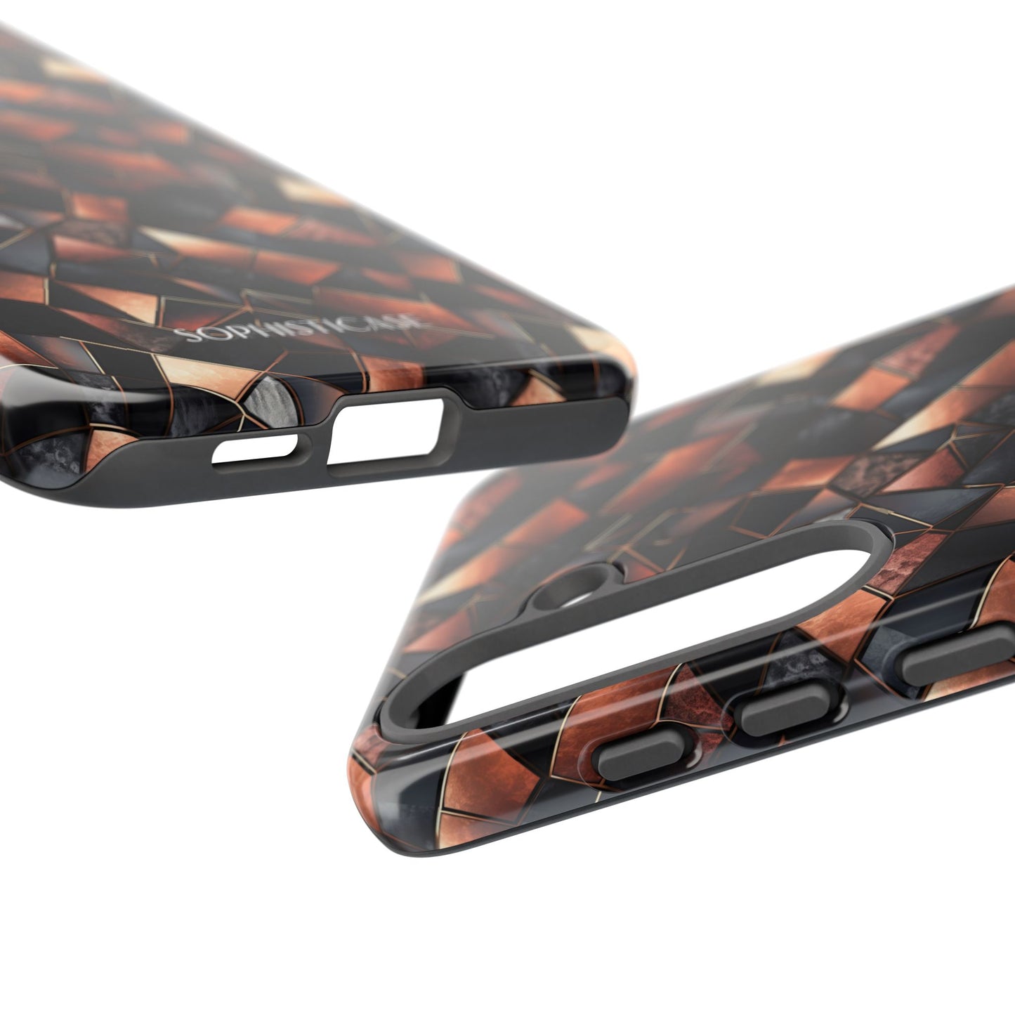 Rose' Runway in Noir Mosaic - Tough Phone Case