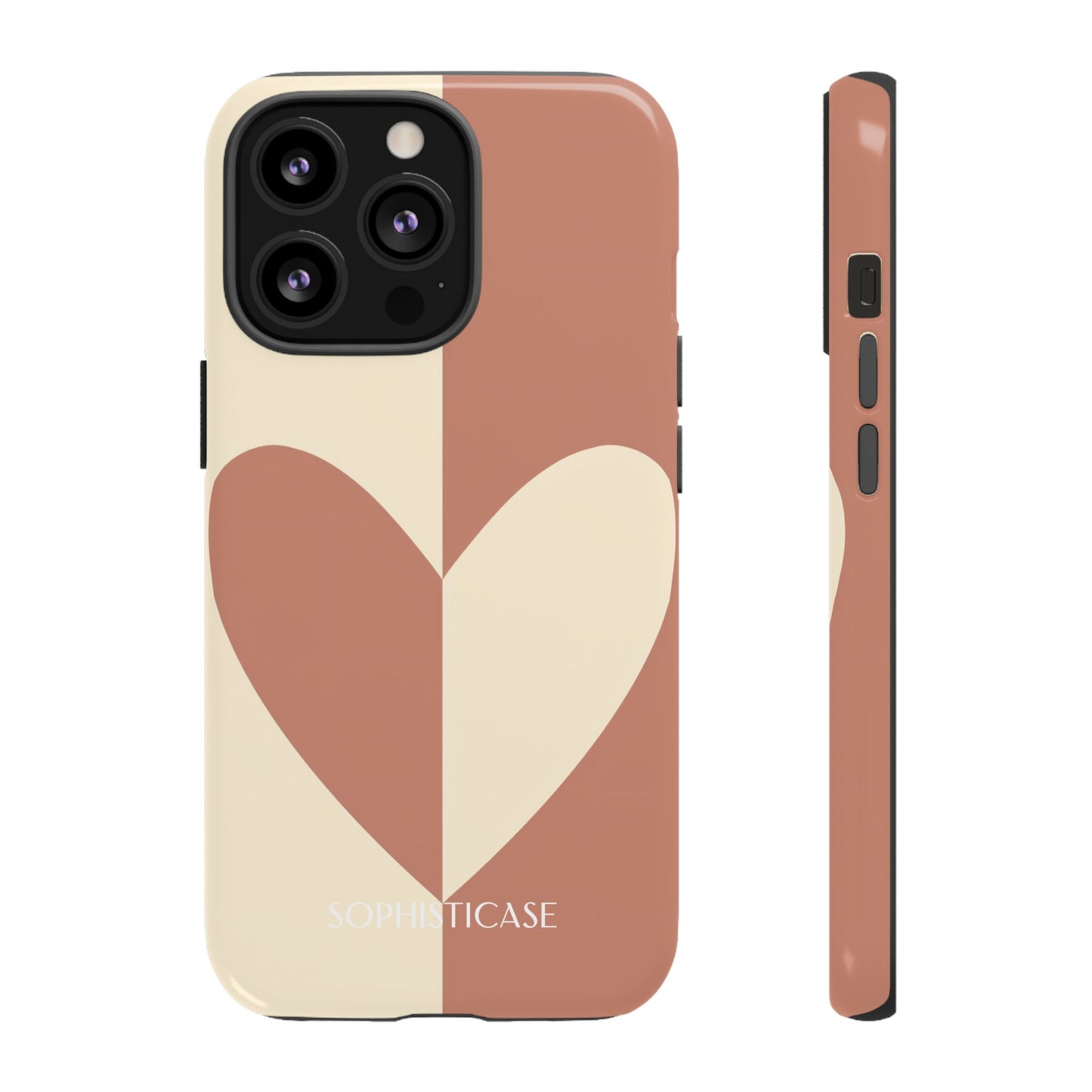 Be Mine in Brown and Cream - iPhone Case