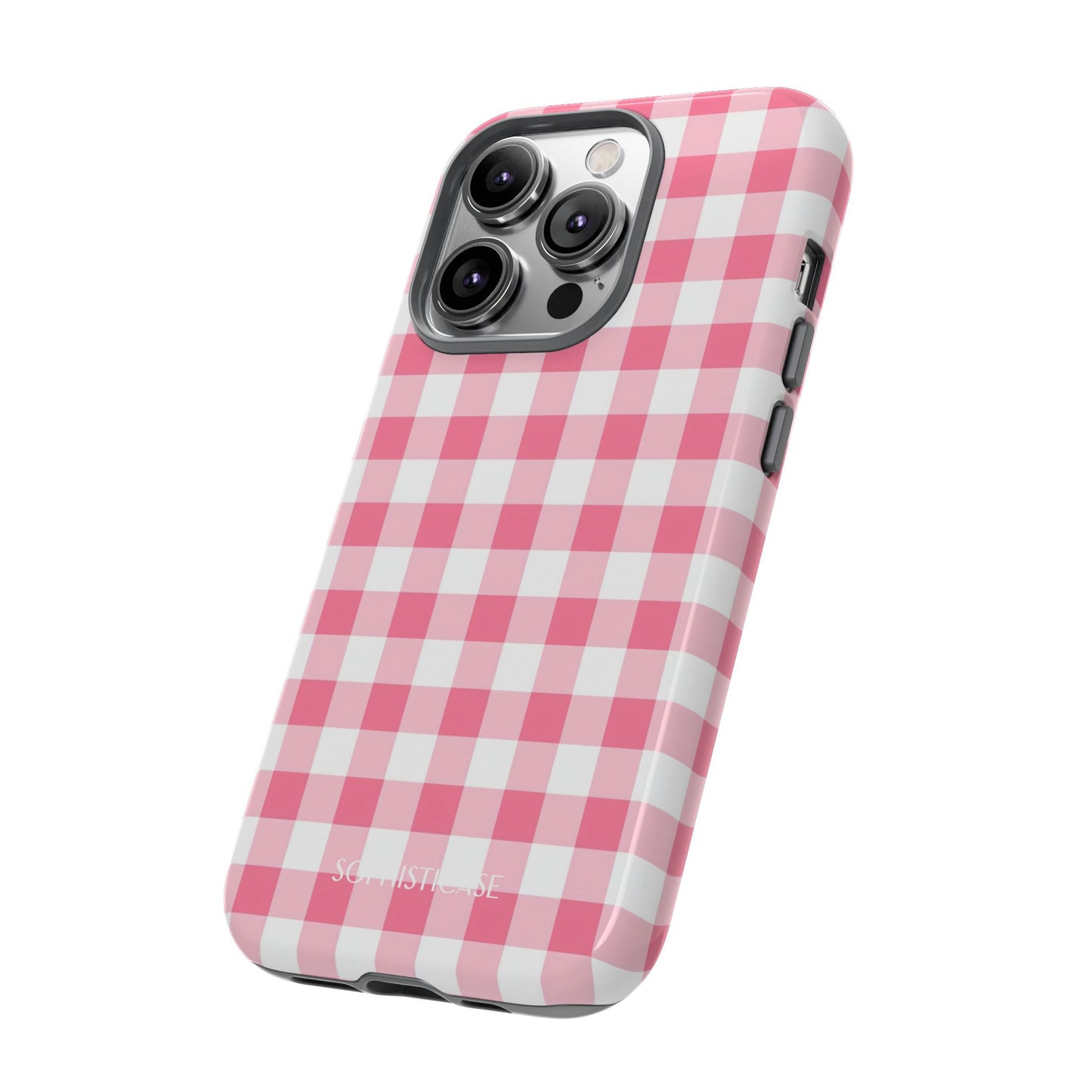Gingham in Salmon - iPhone Magsafe Case
