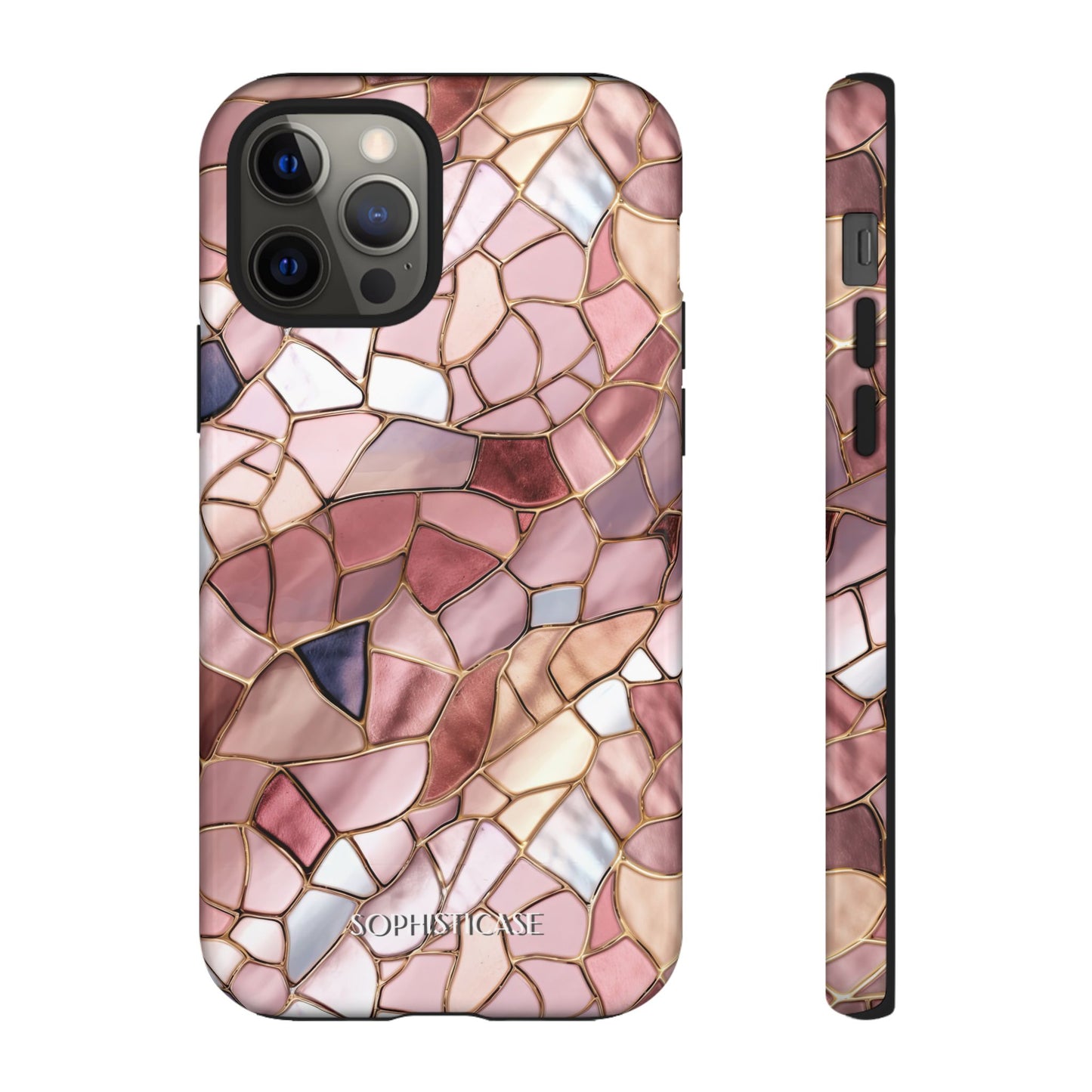 Rose' Runway in Pink Mosaic - Tough Phone Case