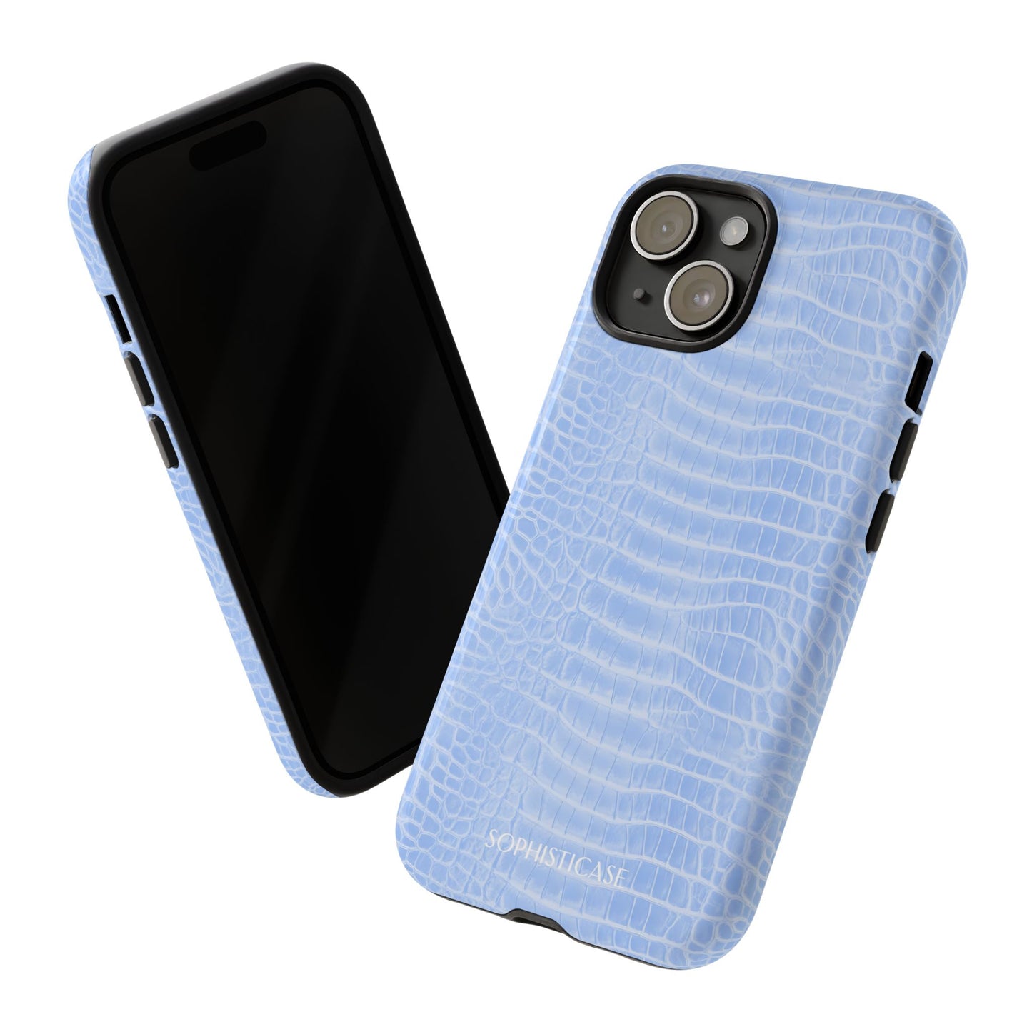 Luxe Leather in Blue - iPhone Case
