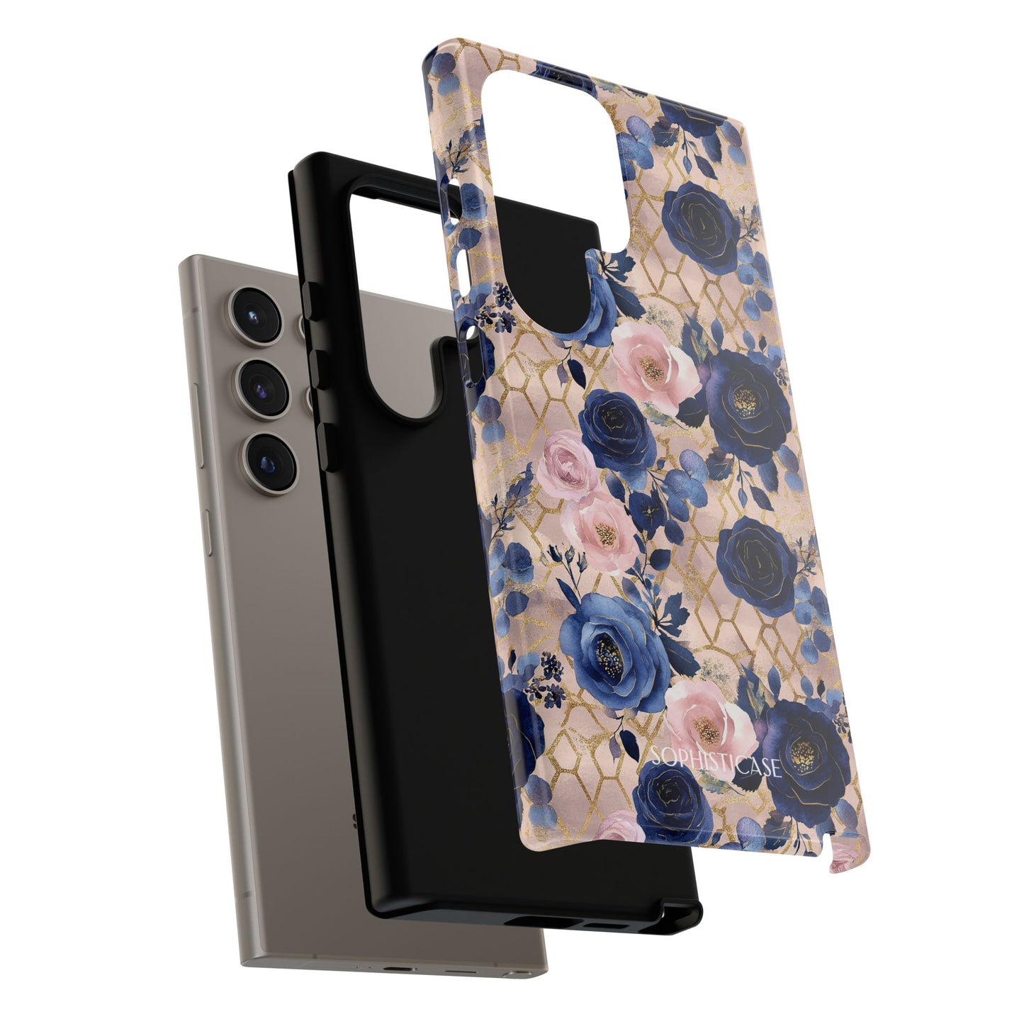 Royal Floral in Navy Blush - Tough Phone Case