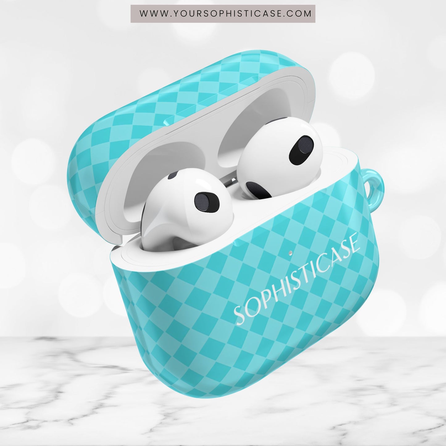 AirPod Cases - Diamond Diva in Aqua