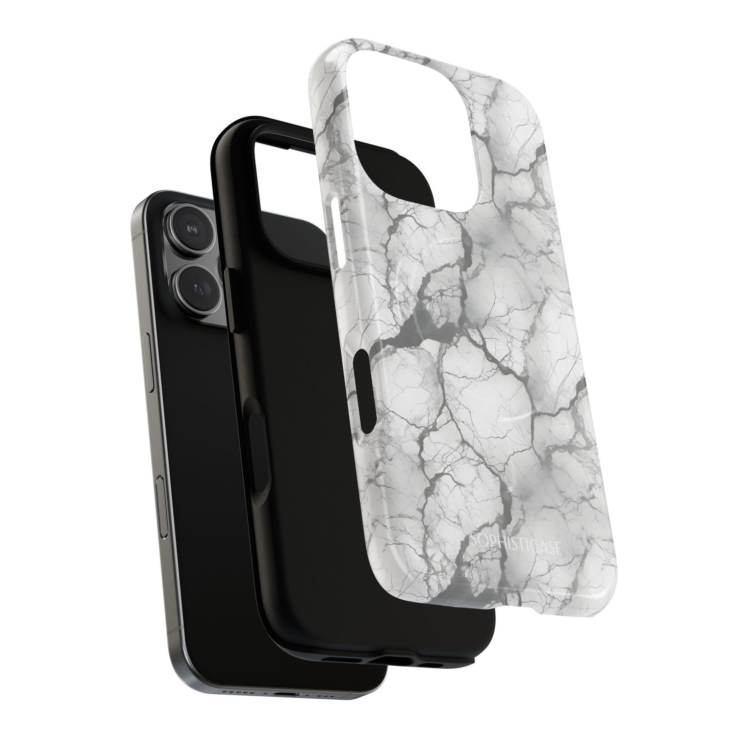 Marble Opulence in Charcoal Grey - Magsafe Case
