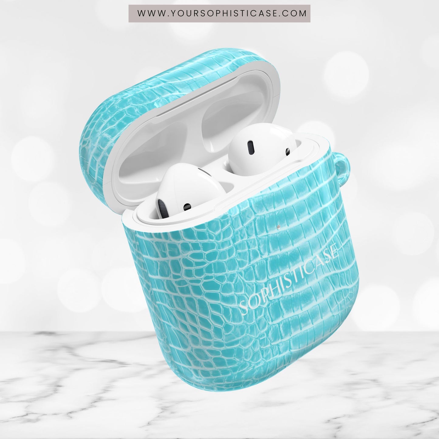 AirPod Cases - Luxe Leather in Aqua