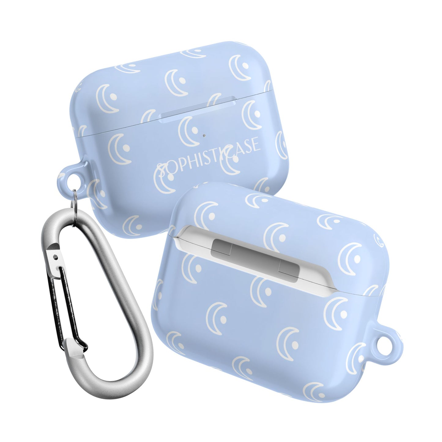 AirPod Cases - Moon Phase in Baby Blue