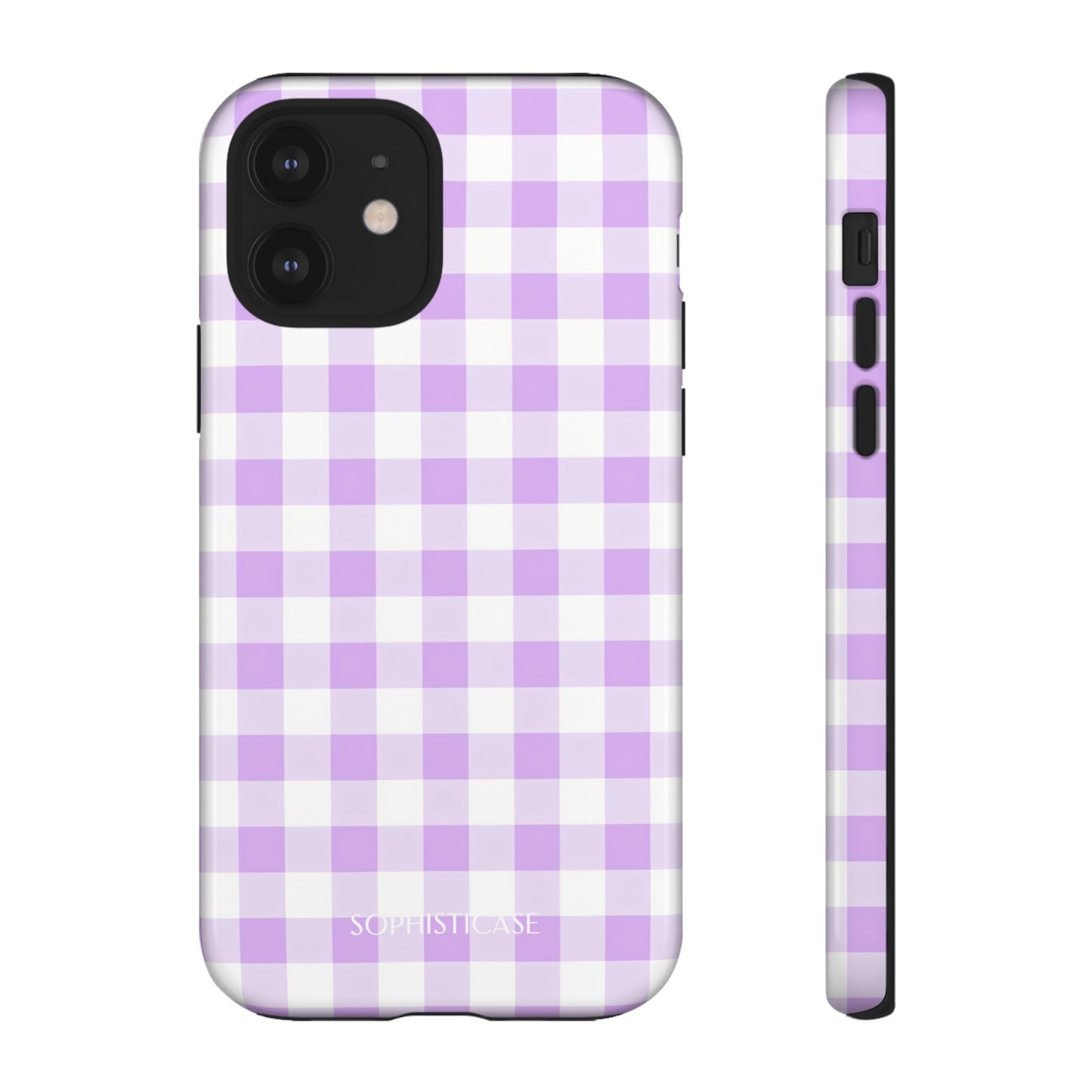 Gingham in Purple - Tough Phone Case