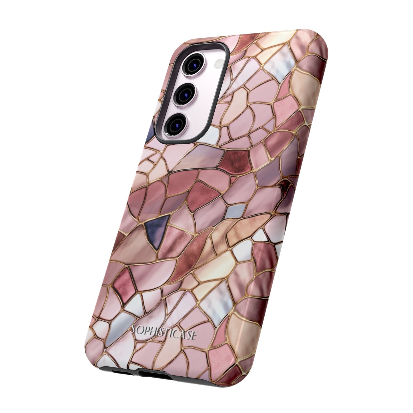 Rose' Runway in Pink Mosaic - Tough Phone Case