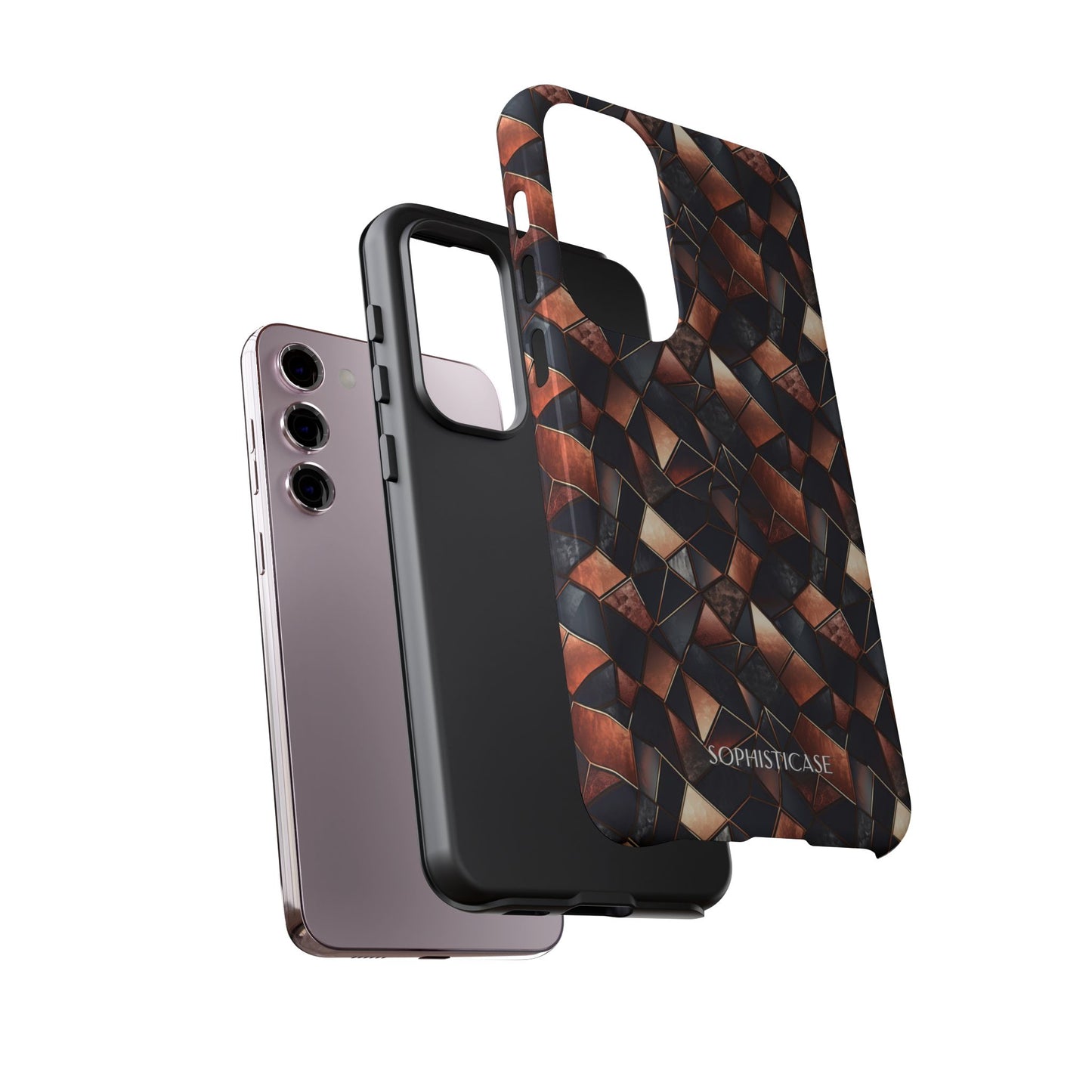 Rose' Runway in Noir Mosaic - Tough Phone Case