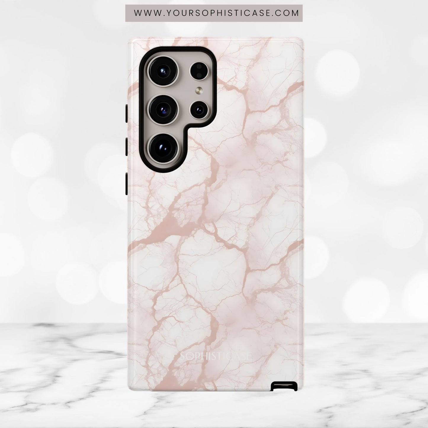 Marble Opulence in Neutral Beige - Tough Phone Case