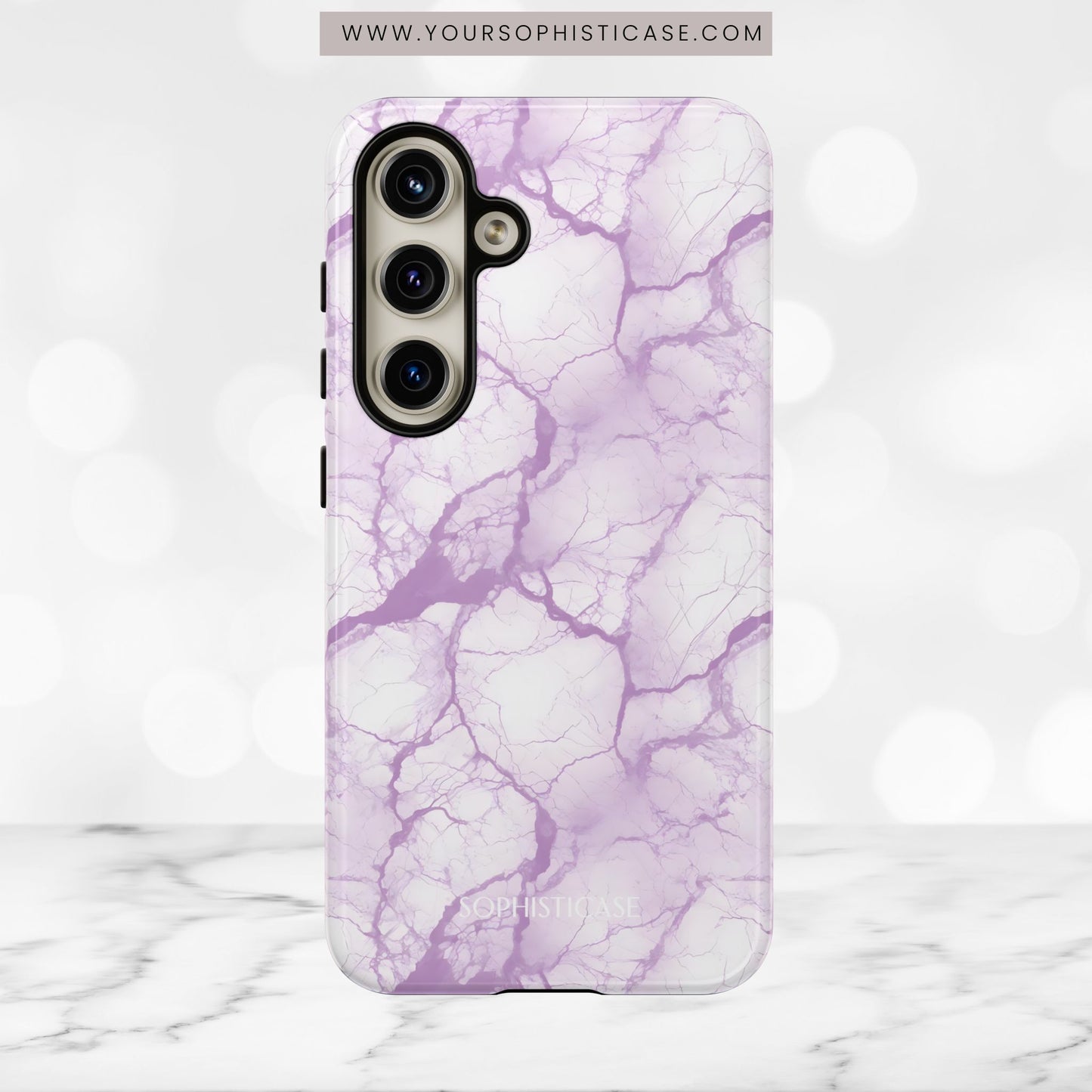 Marble Opulence in Purple - Tough Phone Case