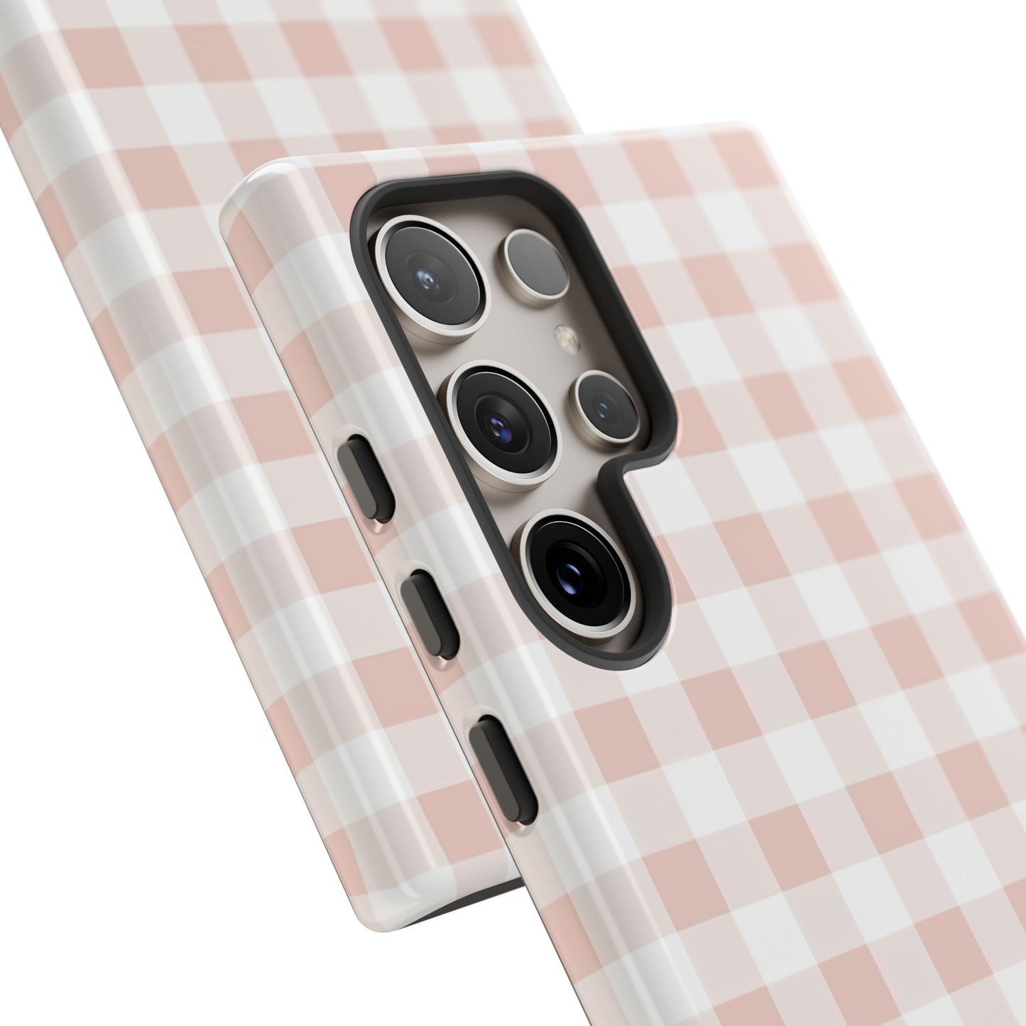 Gingham in Neutral Beige - Tough Phone Case