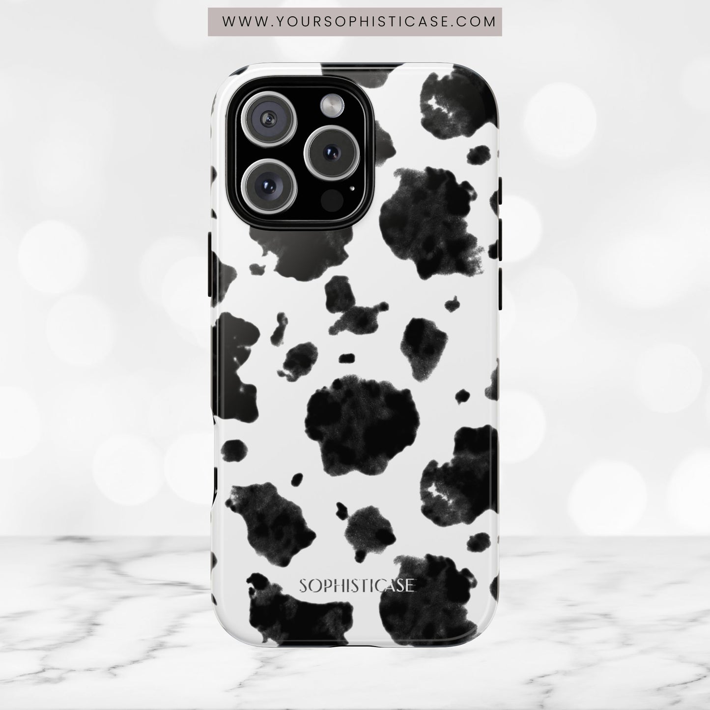 Holy Cow in Black - iPhone Case