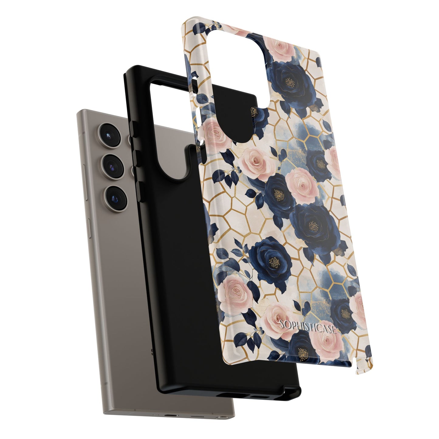 Royal Floral in Navy Hive - Tough Phone Case