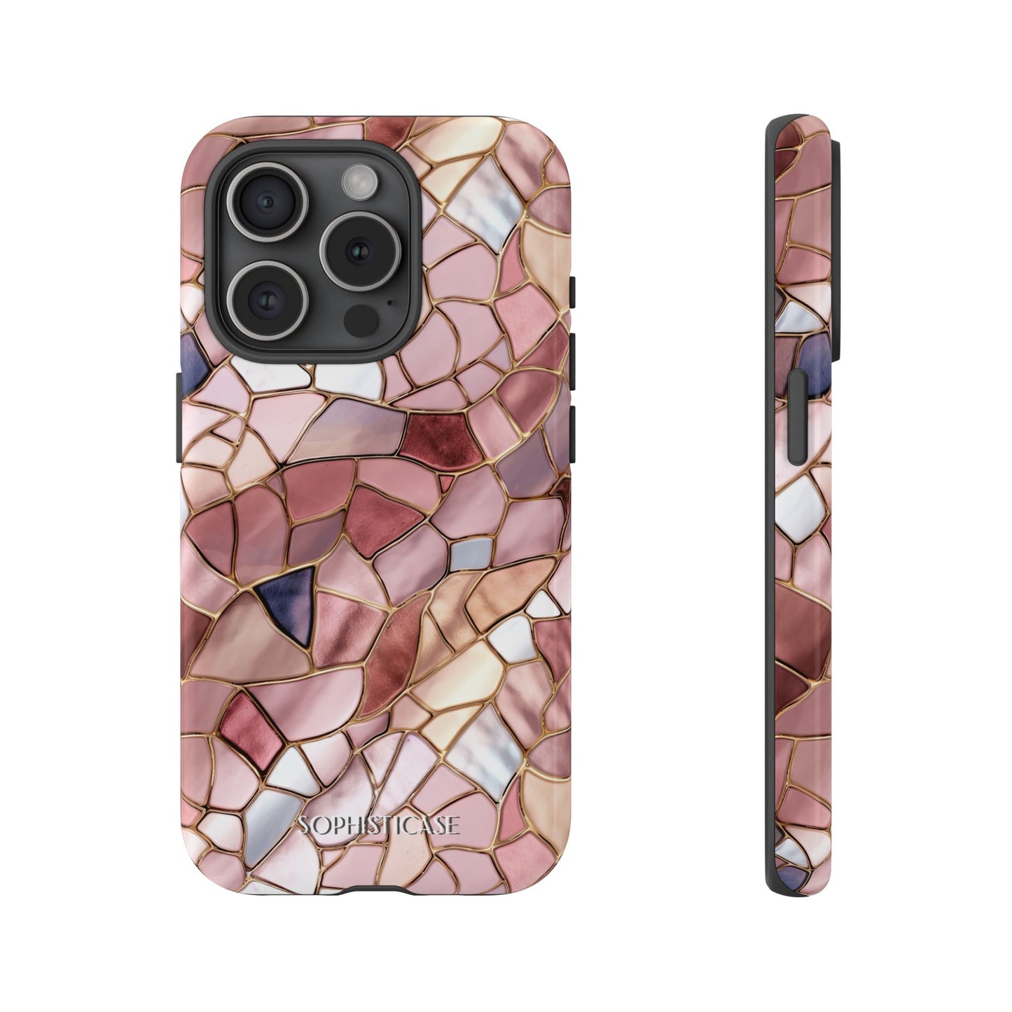 Rose' Runway in Pink Mosaic - Tough Phone Case