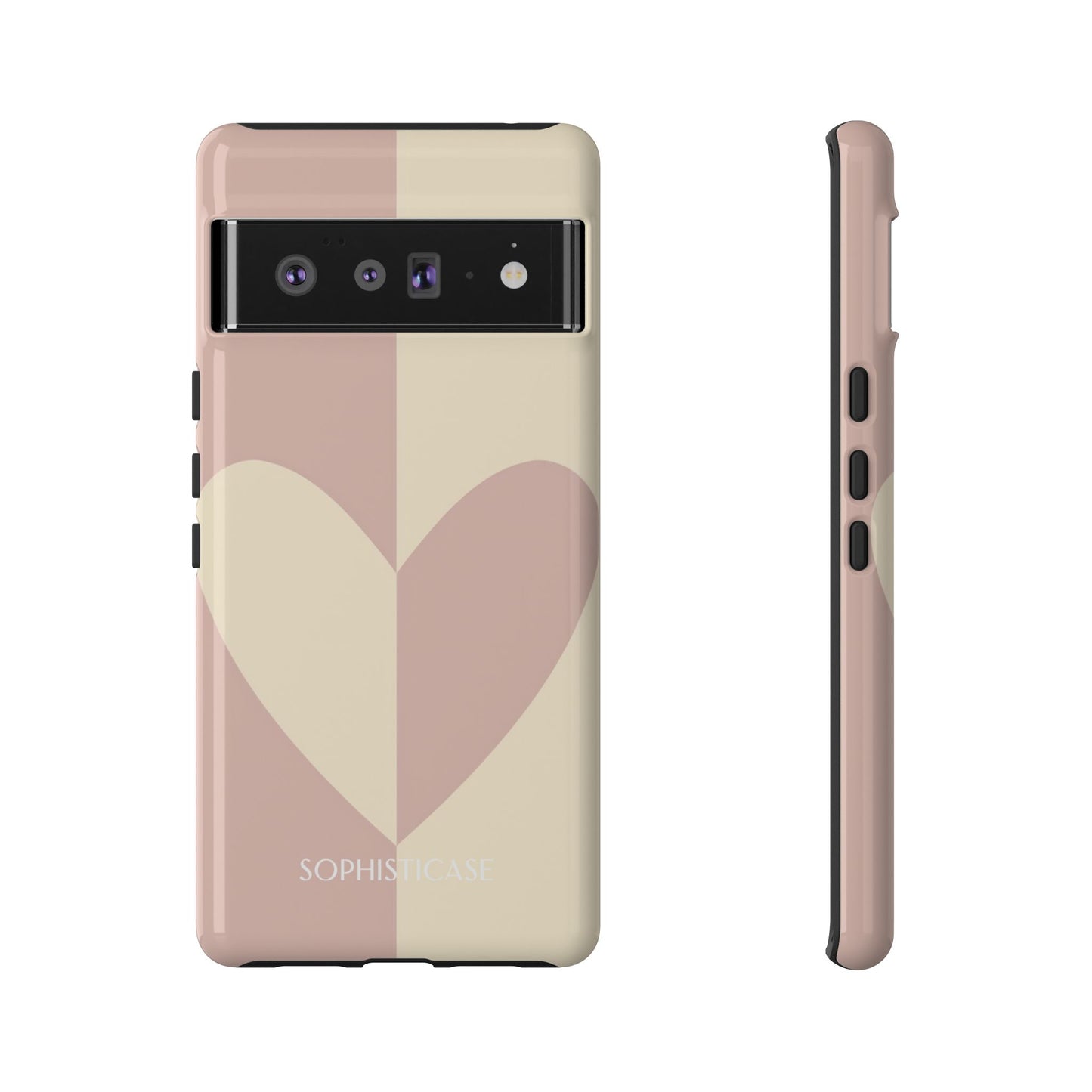 Be Mine in Brown and Beige - Drop Proof Phone Case for Google Pixel - Sophisticase