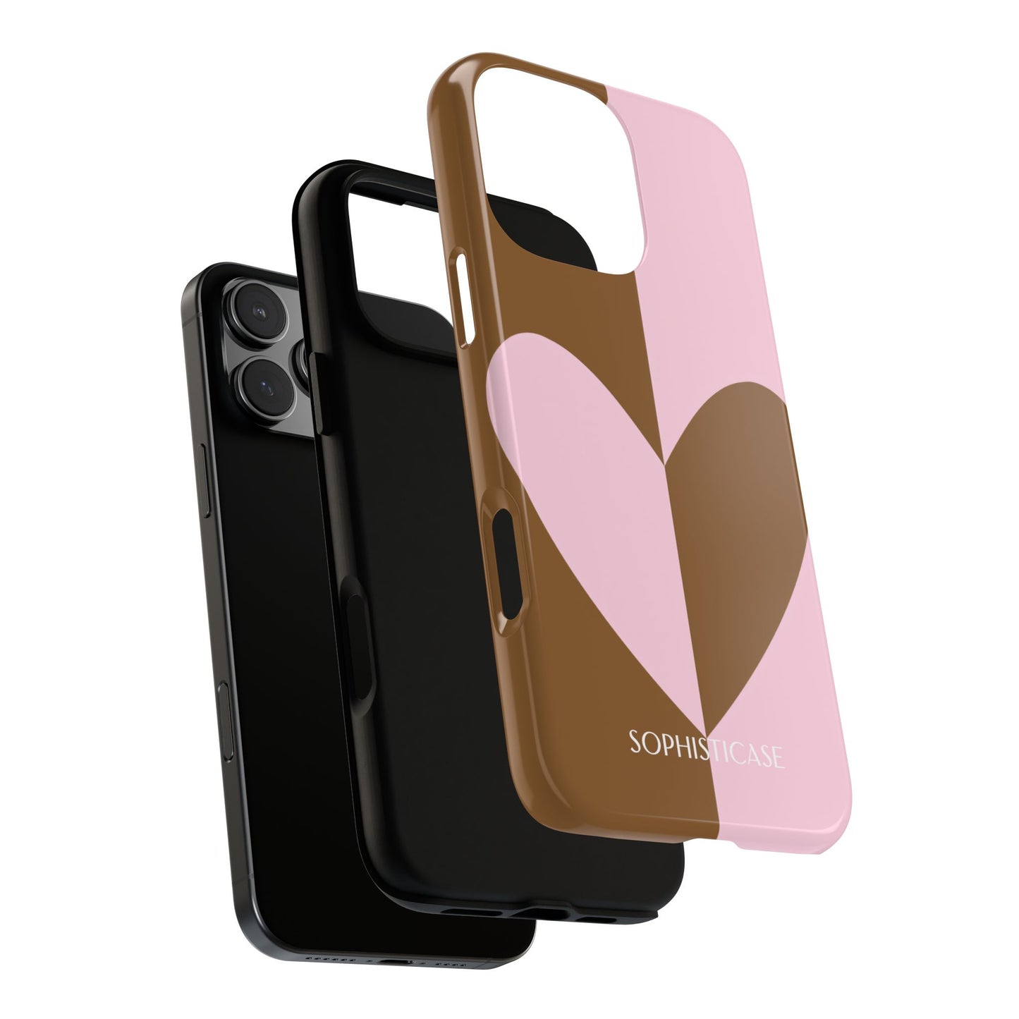 Be Mine in Pink and Brown - iPhone Case