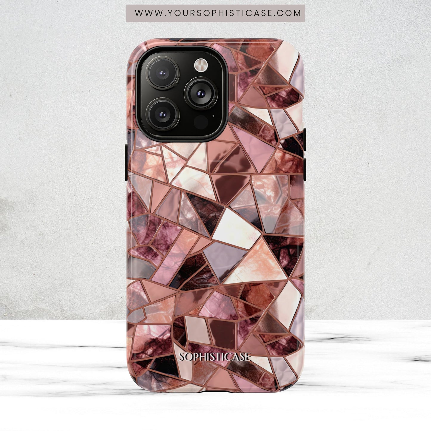 Rose' Runway in Merlot Mosaic - Magsafe Case