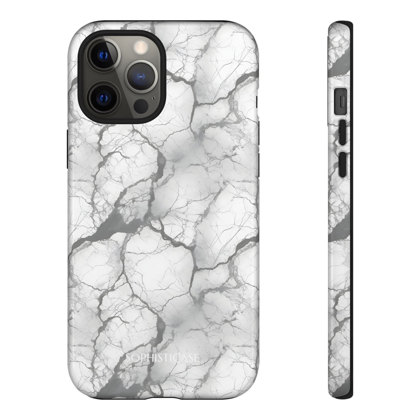 Marble Opulence in Charcoal Grey - iPhone Case