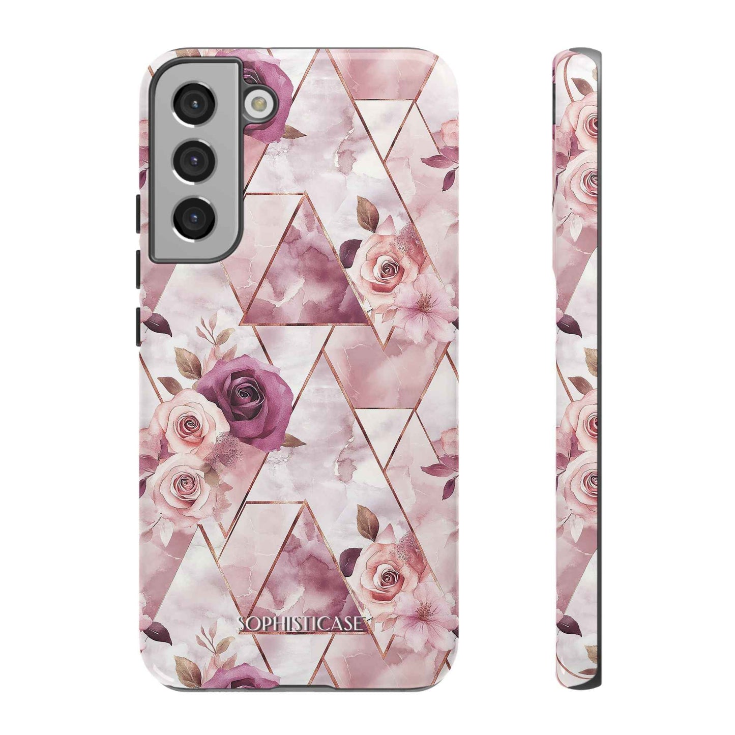 Royal Floral in Plum Chevron - Tough Phone Case