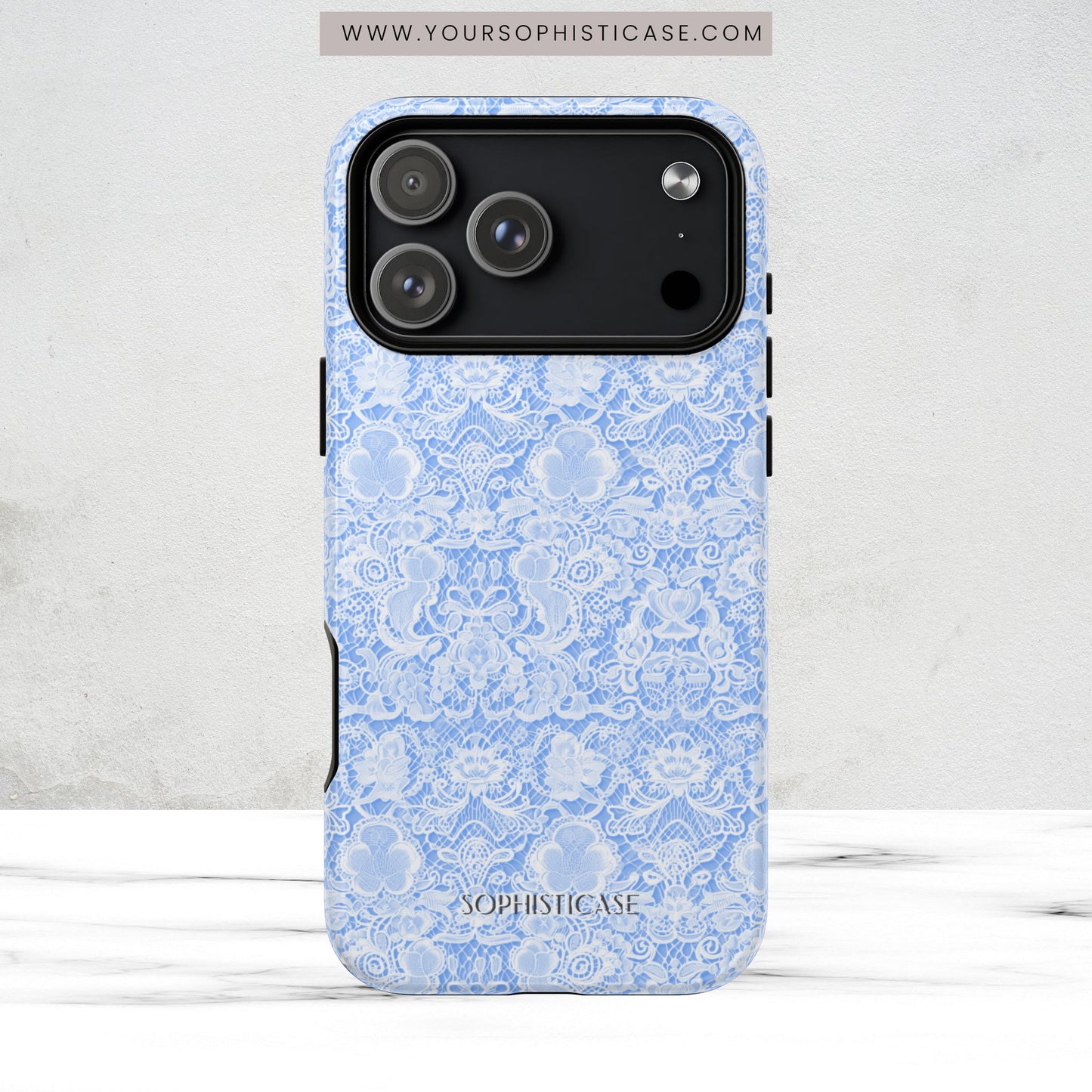 Luxe Lace in Blue - Magsafe Case